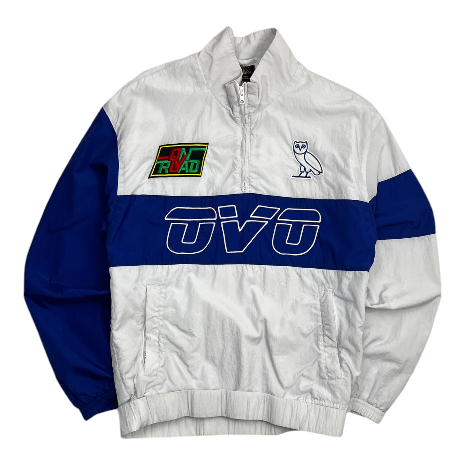 OVO Track Suit Half Zip White/Royal Blue