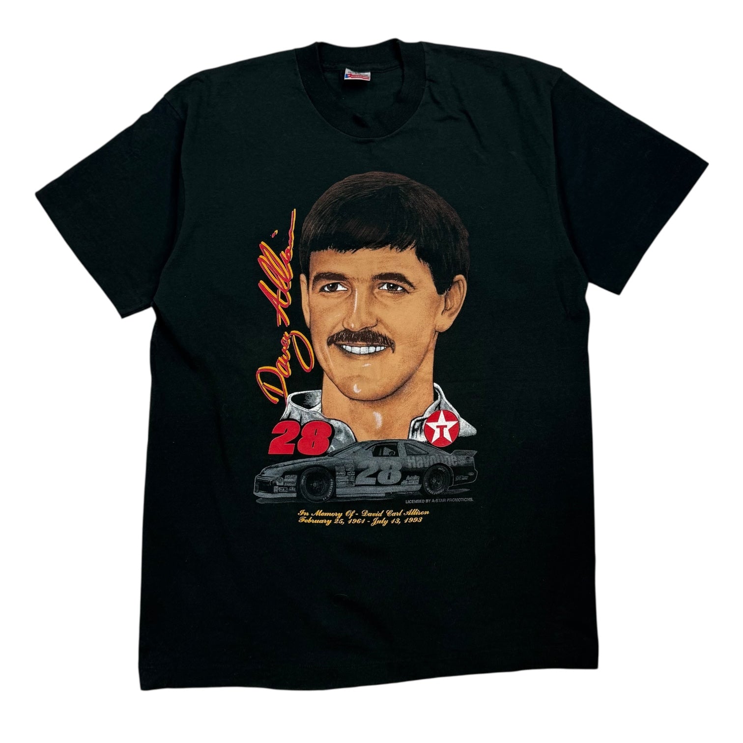 1993 In Memory Of David Allison Racing Tee Black