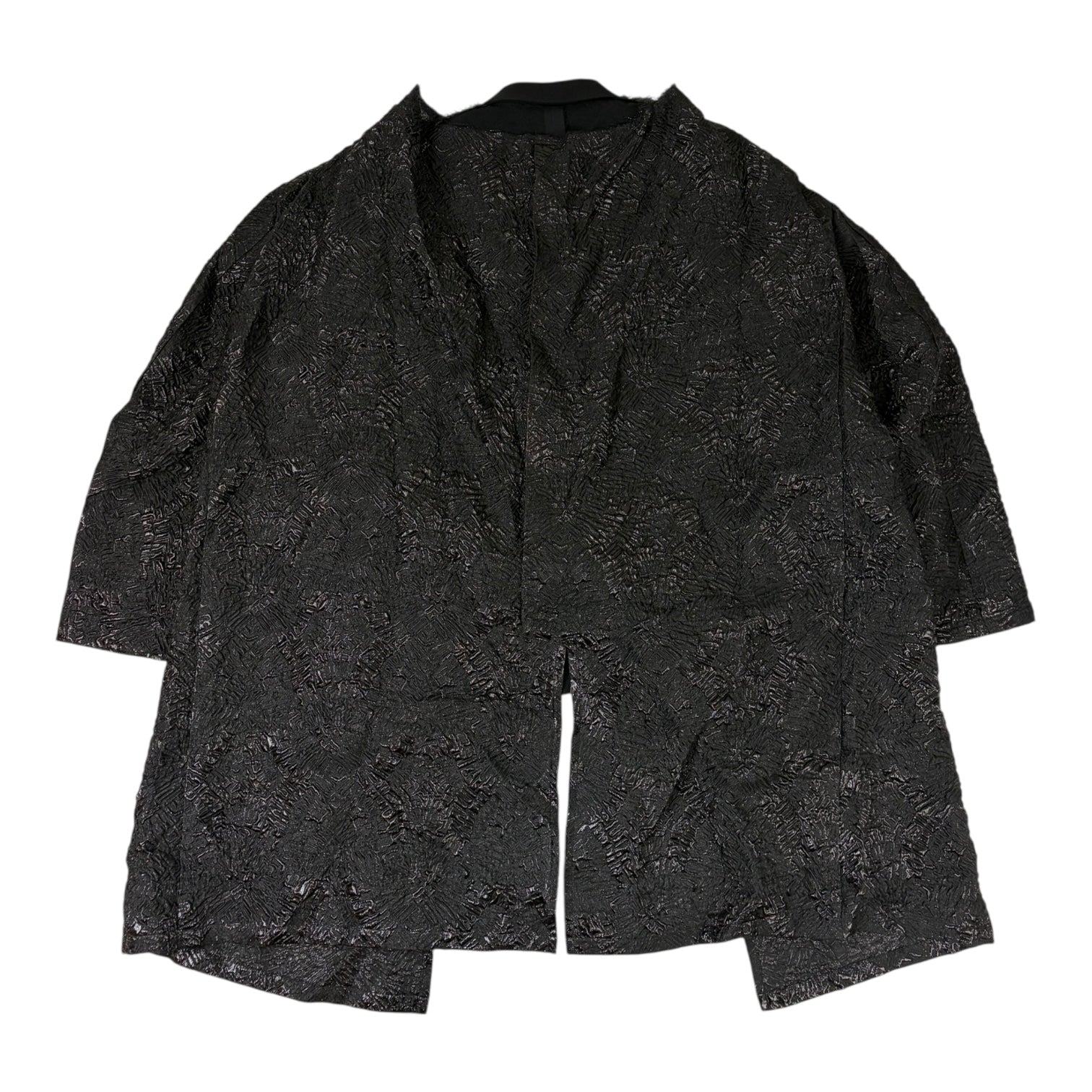 (W) Comme Des Garçons Double-Layered Reversible Lace Blazer Black