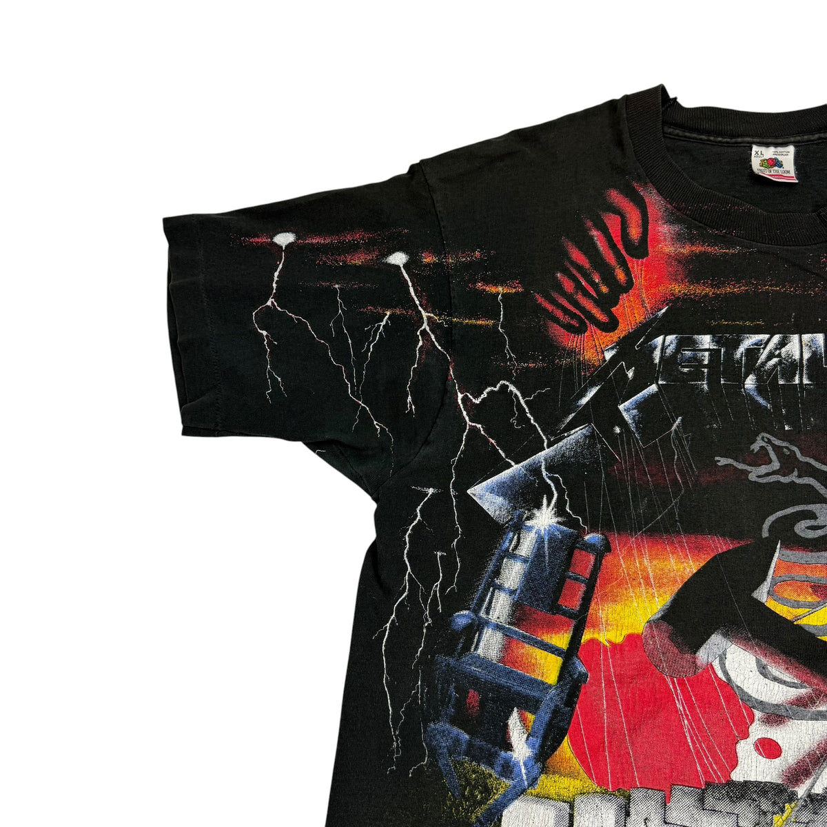 1991 Metallica Album Collage All Over Print Tee Black