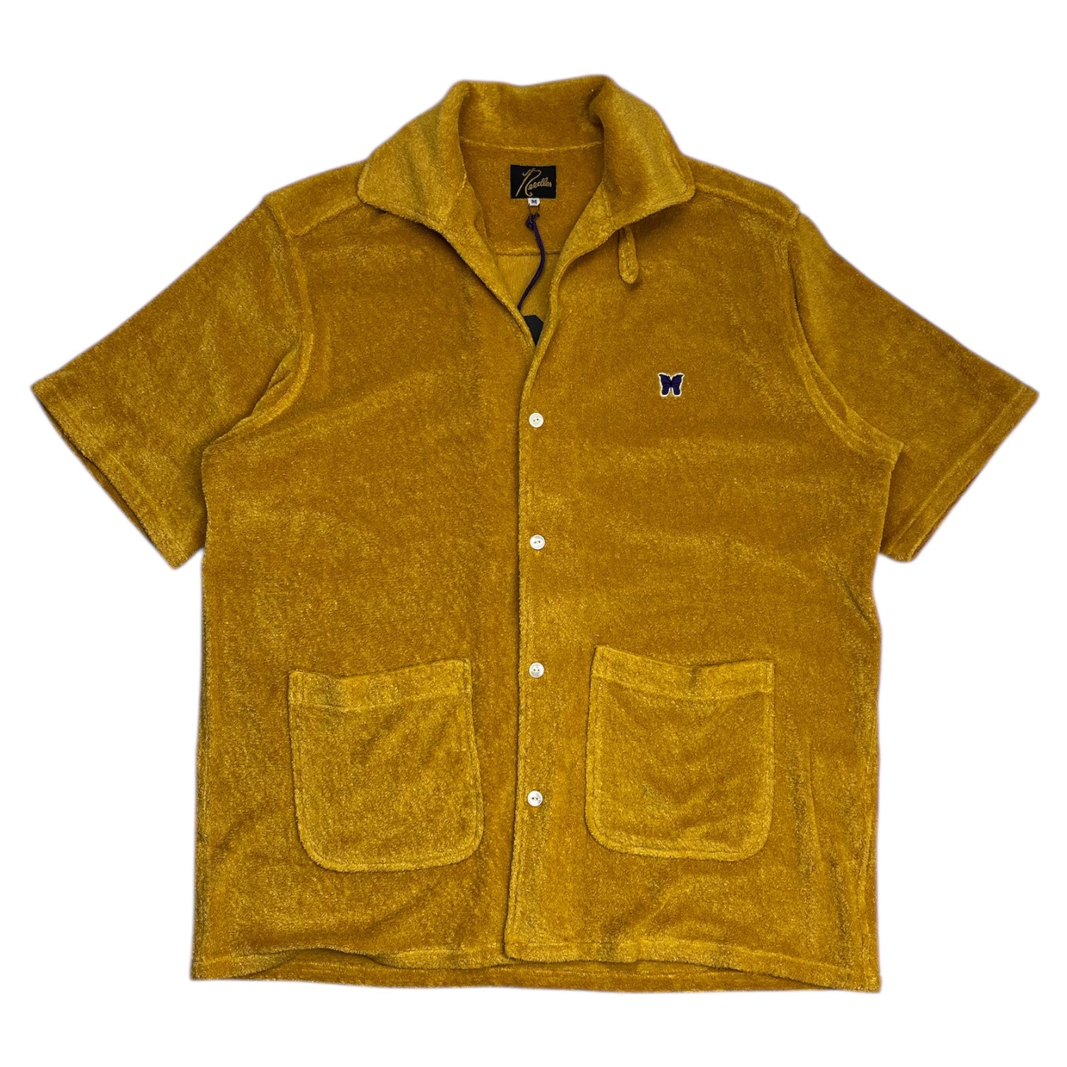 Needles Italian Collar Pile Jersey Shirt Yellow