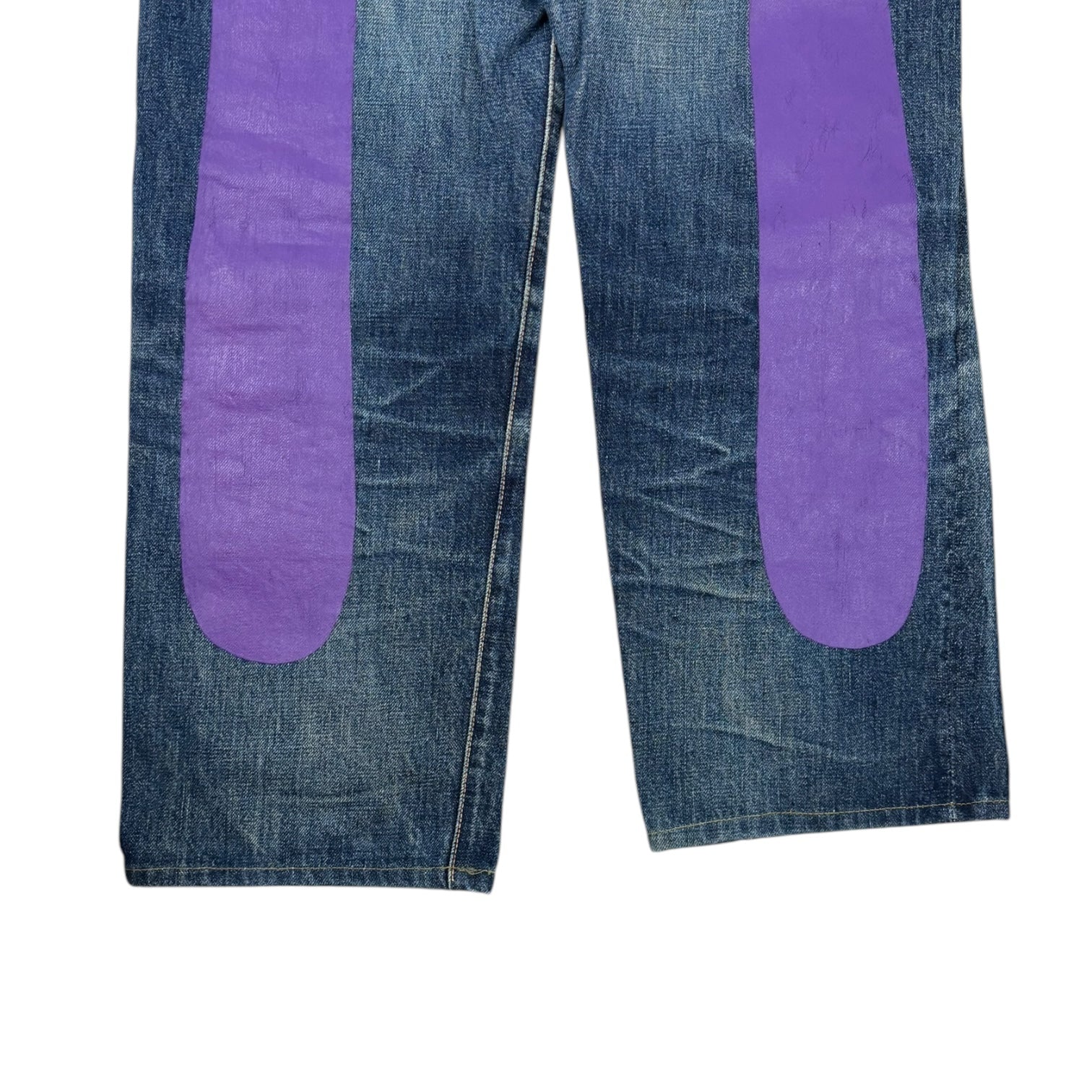 Evisu Purple Diacock Straight Leg Jeans Dark Wash