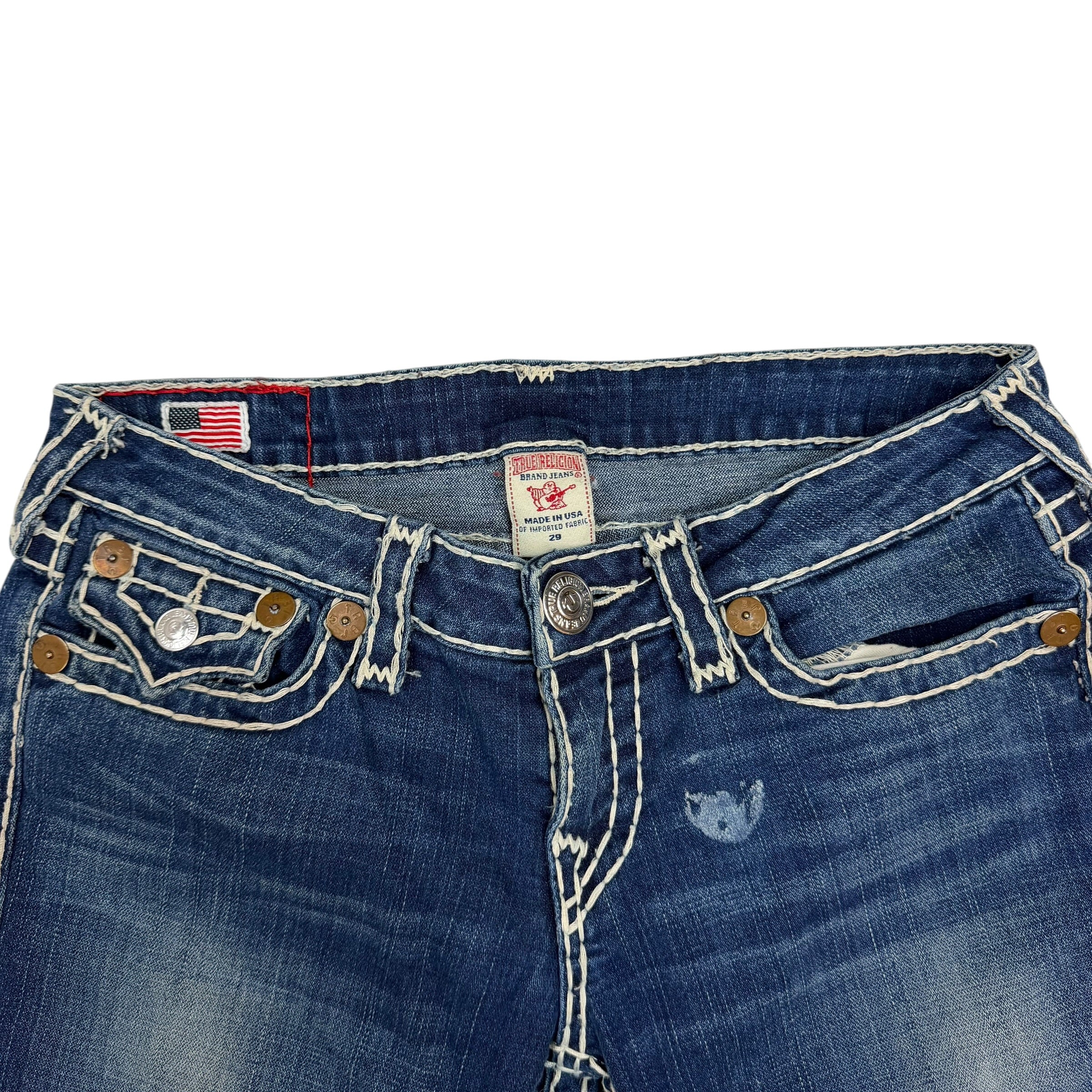 (W) Vintage True Religion Julie Super T Jeans Blue