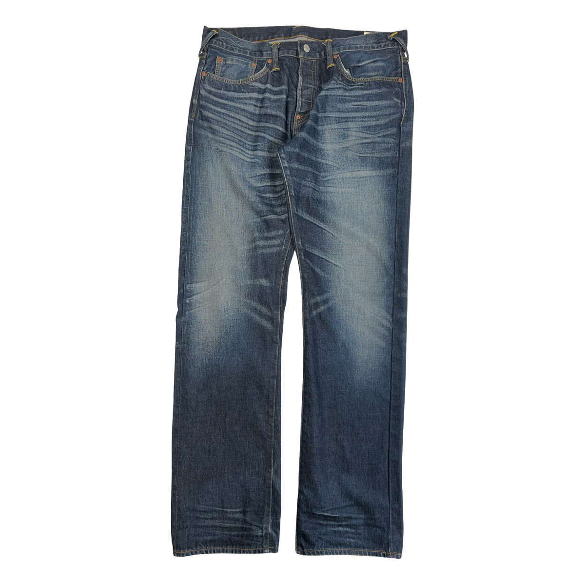 Vintage Evisu Yellow Seagull Curves Denim Jeans