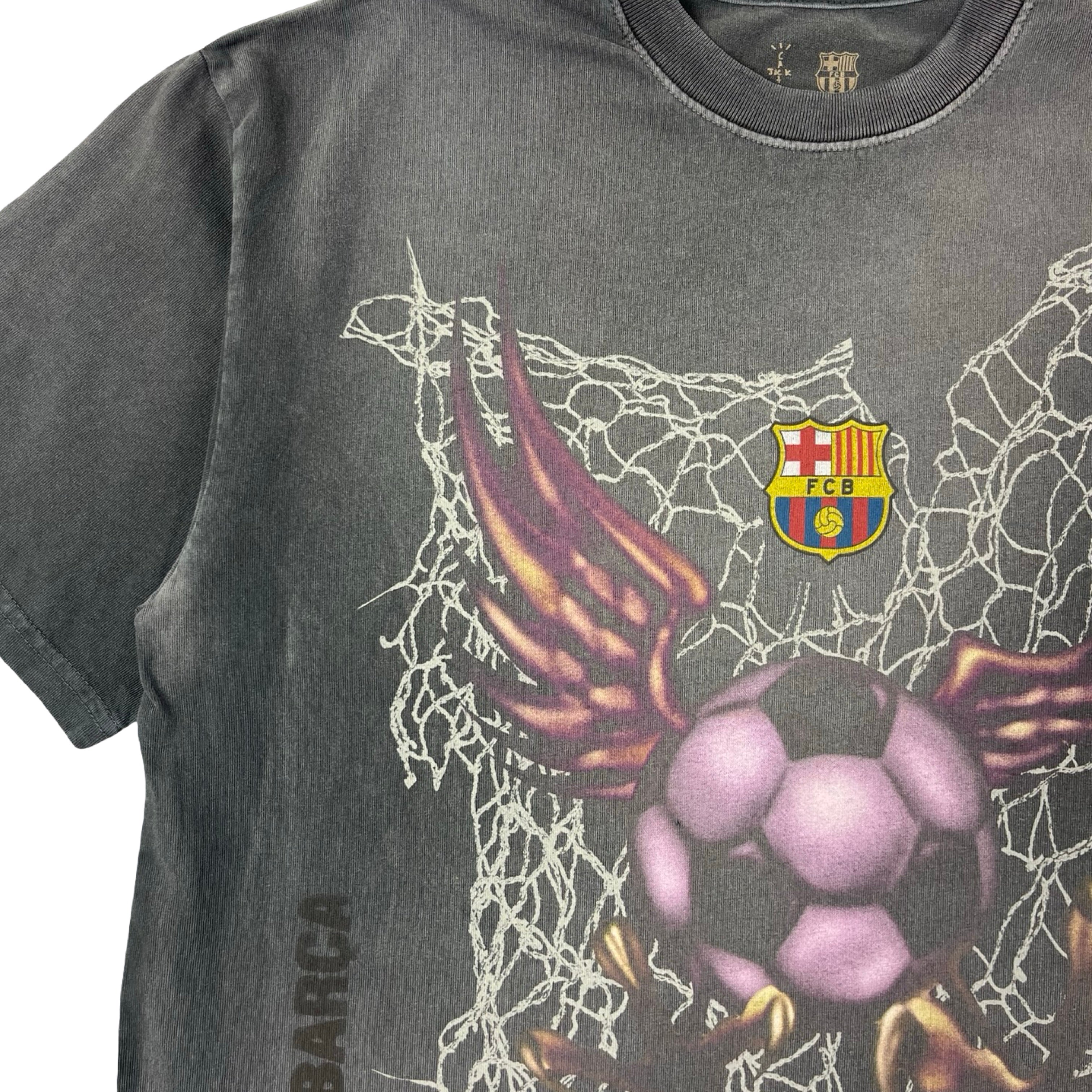 Travis Scott x FC Barcelona Washed Spray Logo T-Shirt