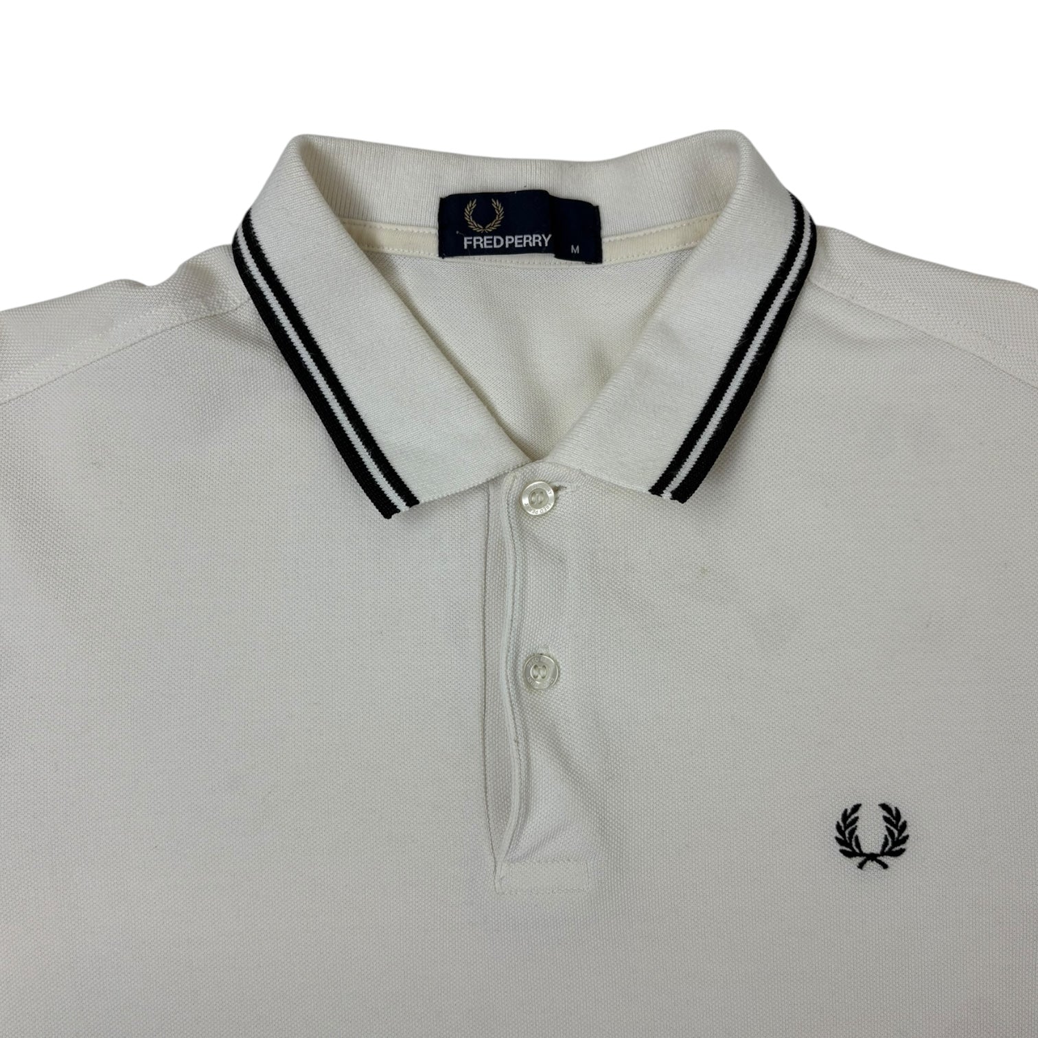 Fred Perry Pique Polo T-Shirt Cream