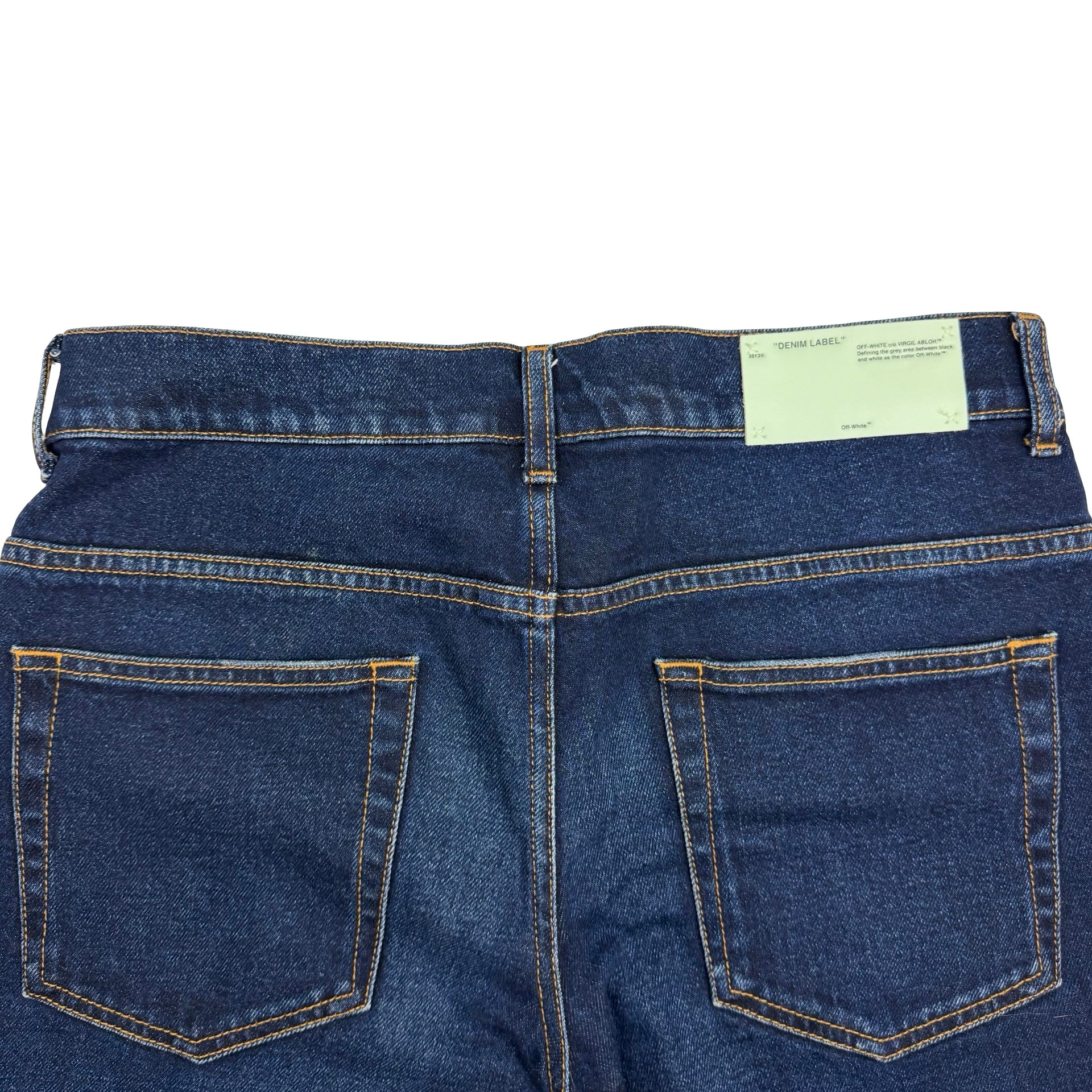 Off-White Dark Wash Denim Jeans Blue