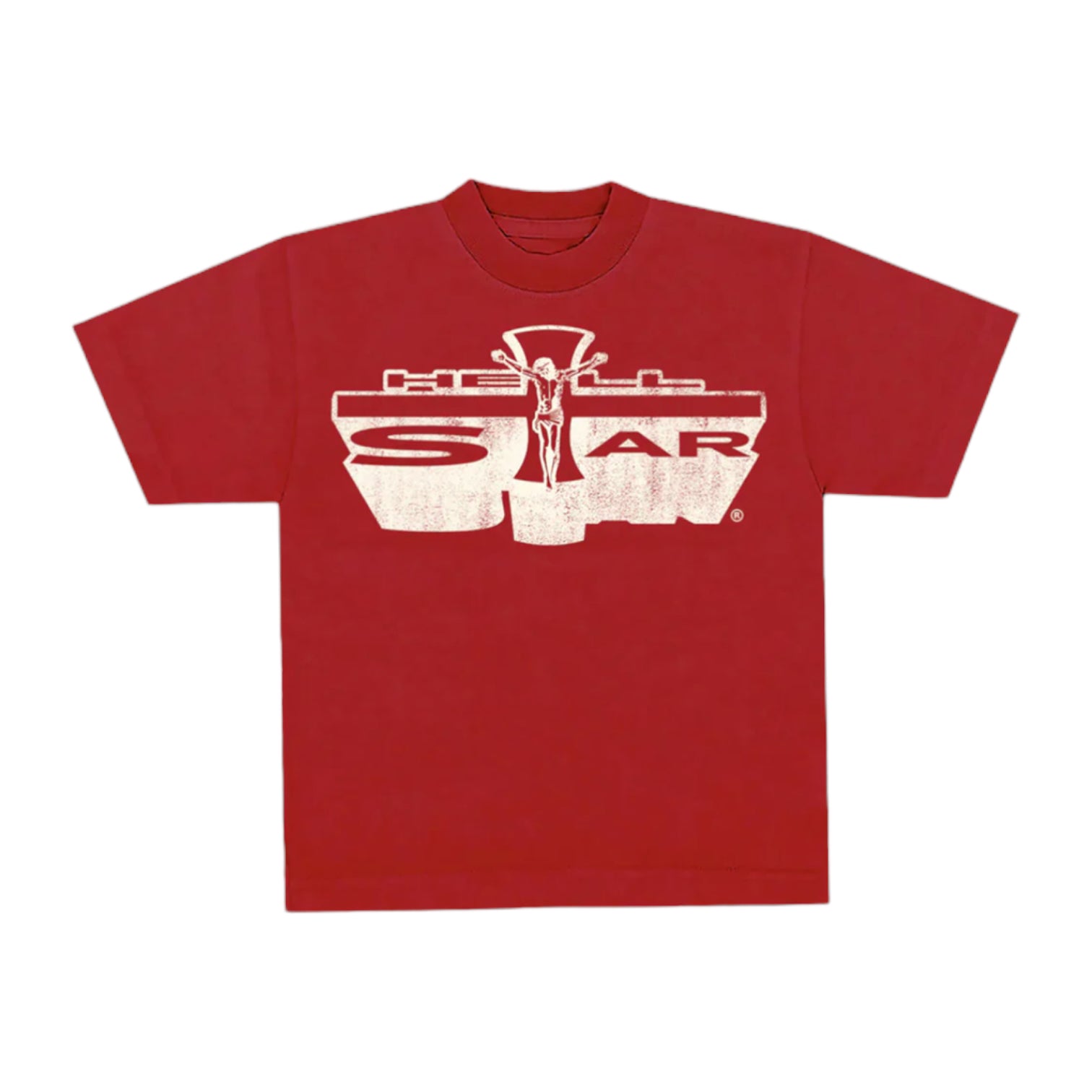 Hellstar Jesus Emblem T-Shirt Red