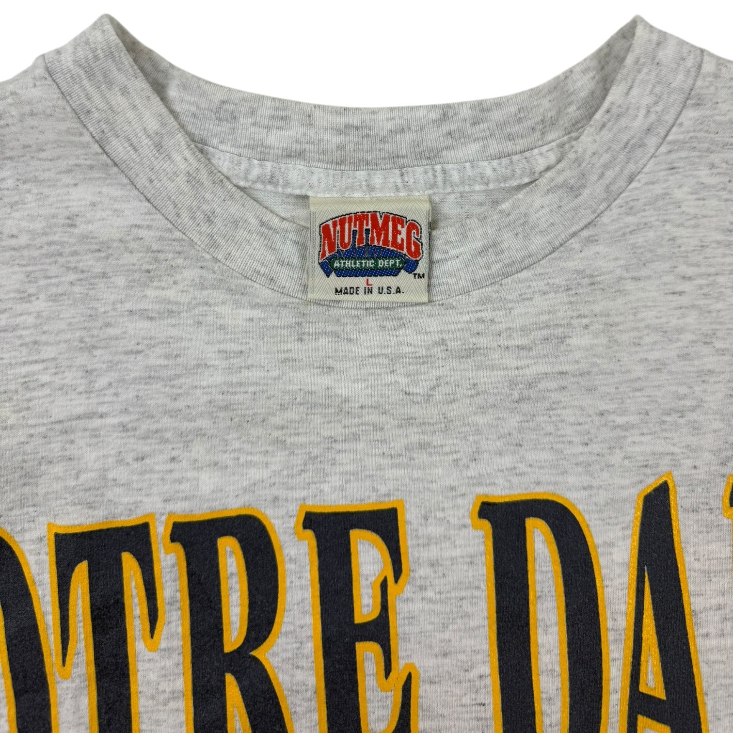 Vintage University Of Notre Dame T-Shirt Grey