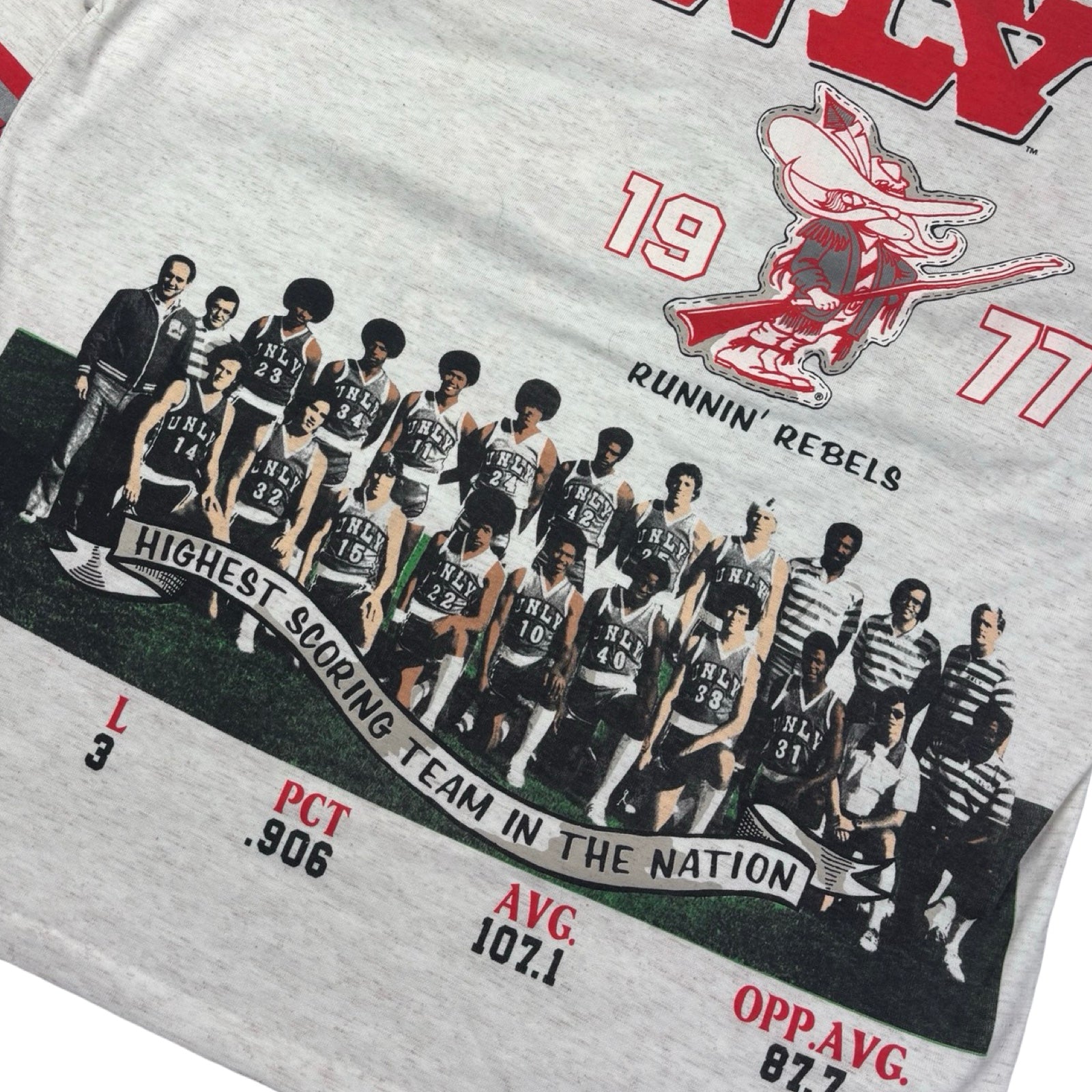 Vintage UNLV Runnin’ Rebels 3/4 Sleeve T-Shirt Grey