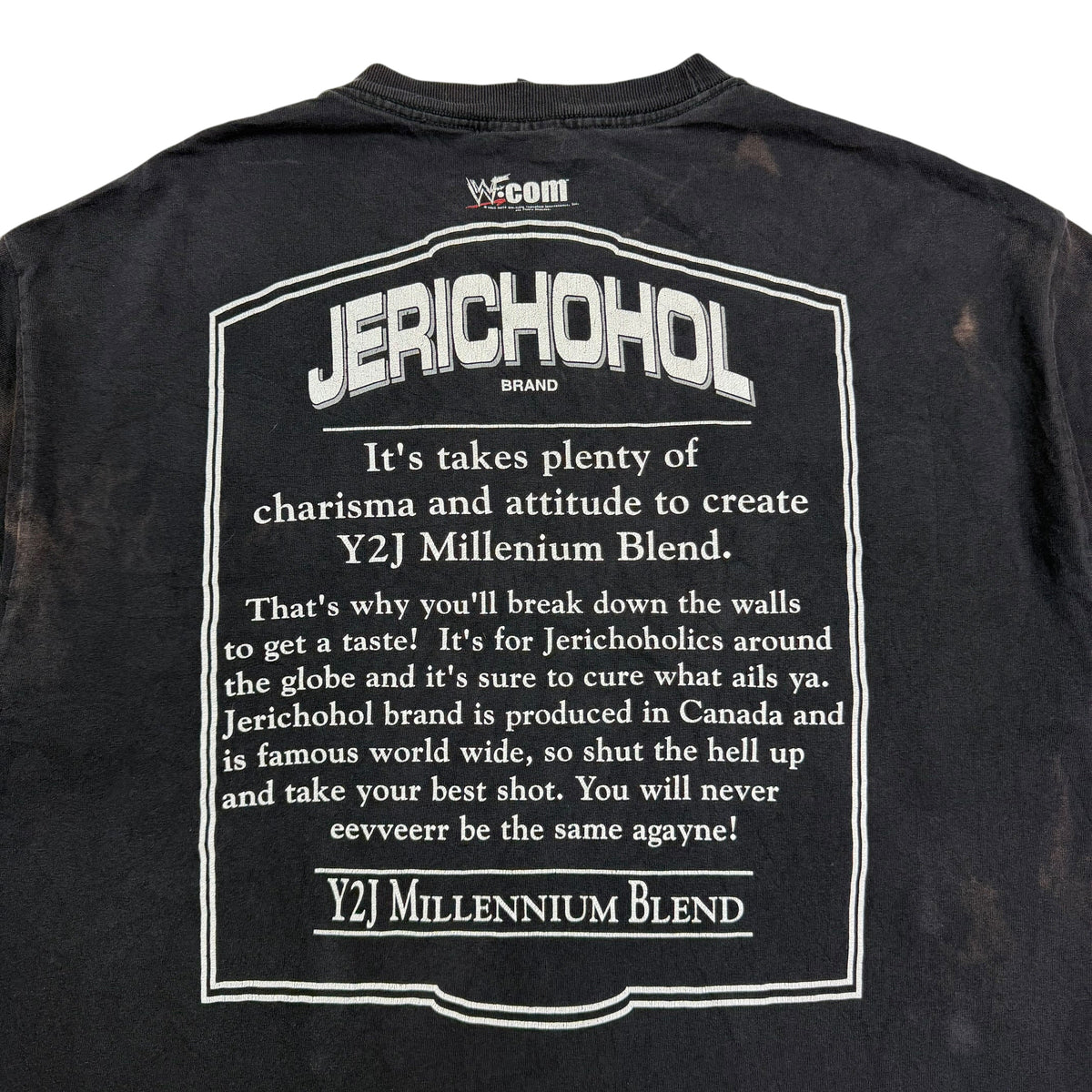 2001 WWE Chris Jericho Y2J 2000 Proof Jerichohol Tee Black
