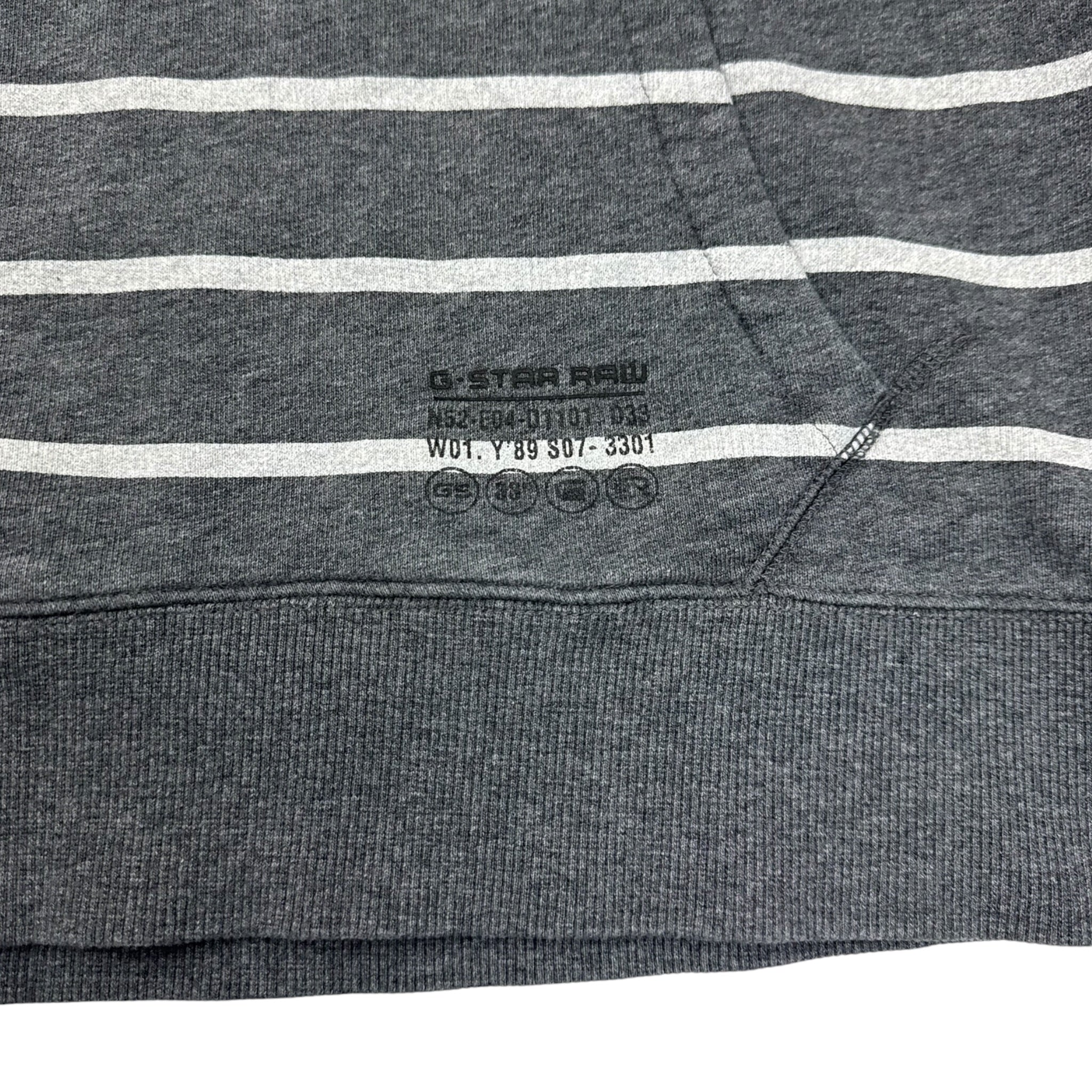 Vintage Y2K G-Star Striped Quarter Zip Hoodie