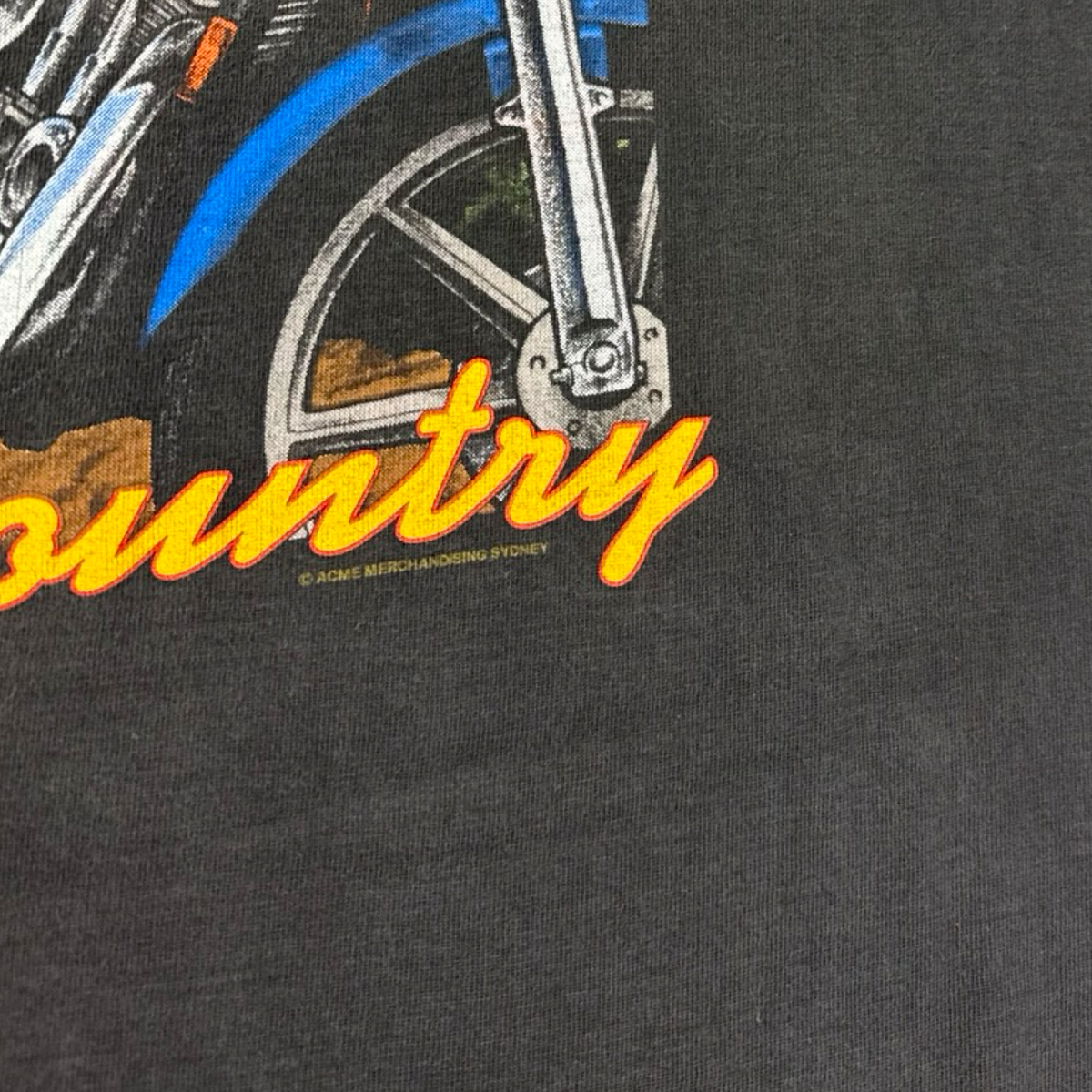 1996 Harley Davidson Koala Coutry Australia T-Shirt Faded Black