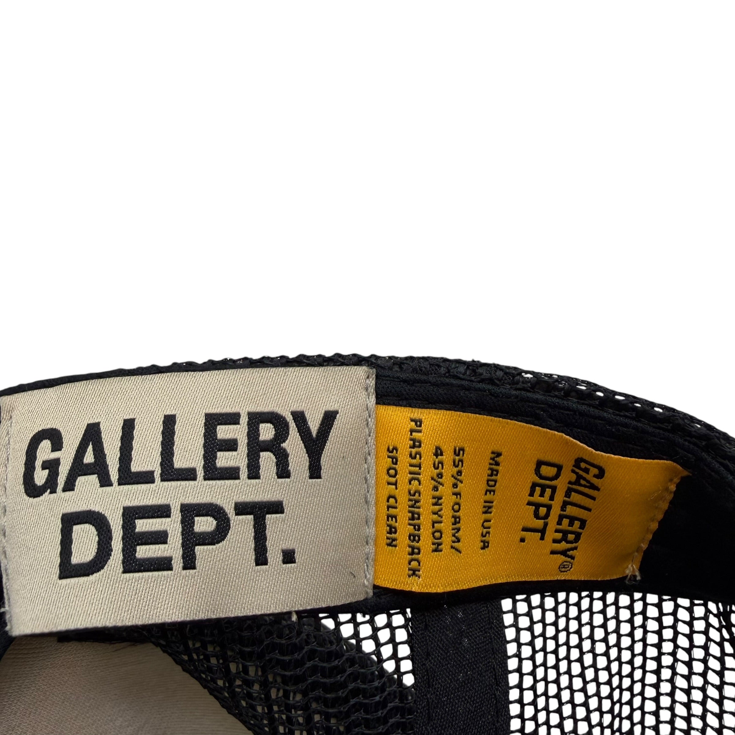 Gallery Dept. Upside Down Logo Mesh Trucker Hat Black