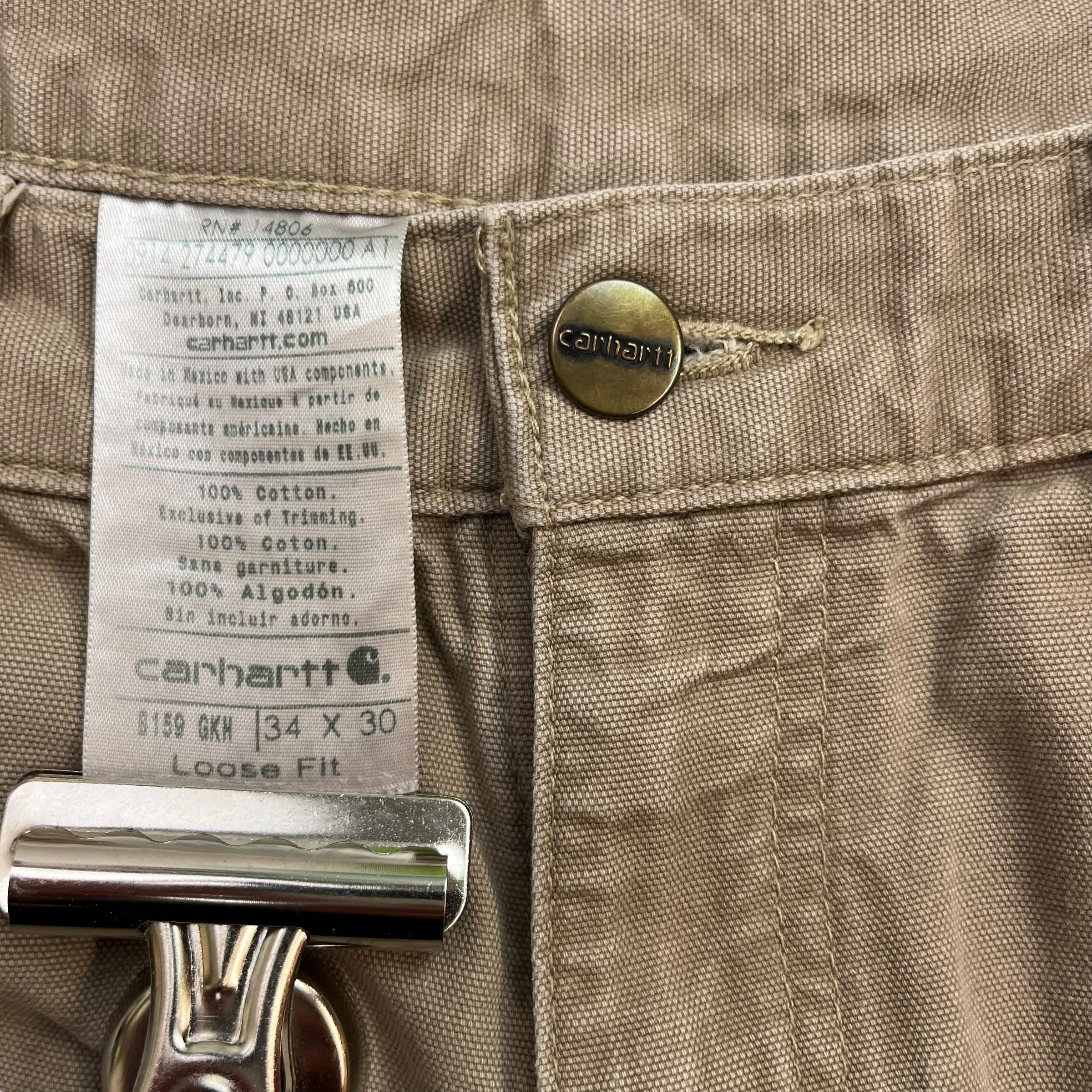 Vintage Carhartt Dungaree Pants Beige