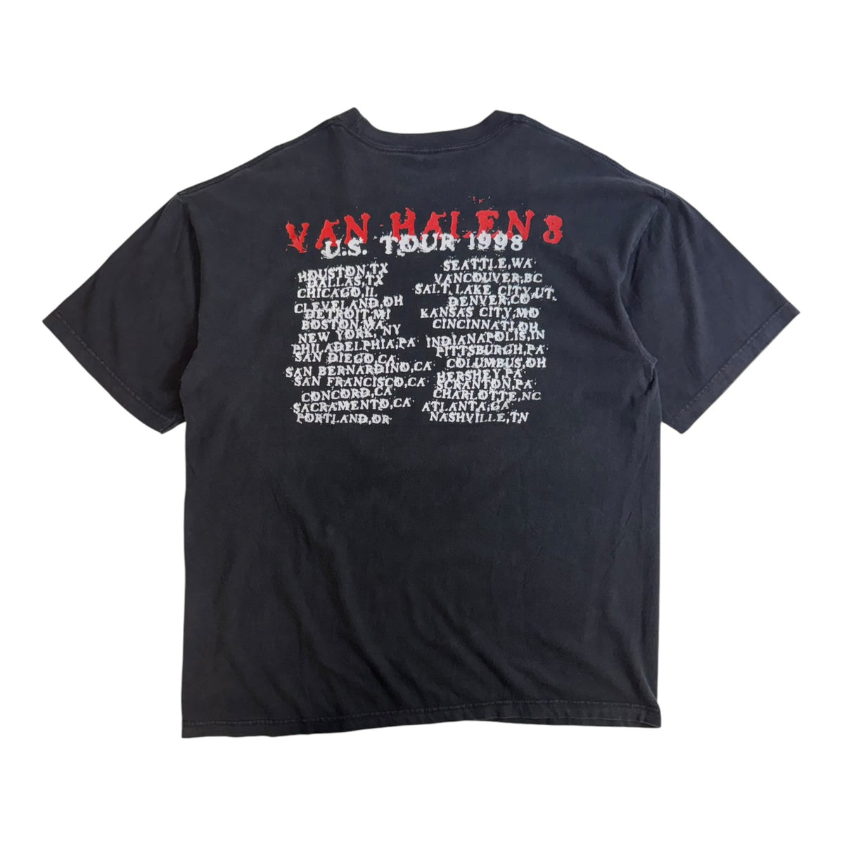 Vintage Van Halen 1998 "3 Tour" T-Shirt Black