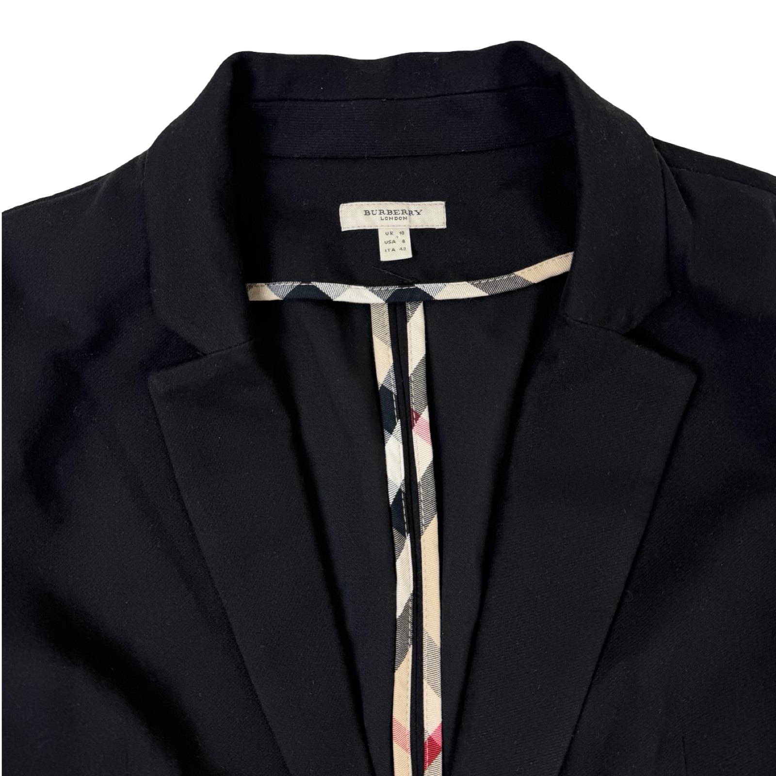 (W) Vintage Burberry Blazer Black