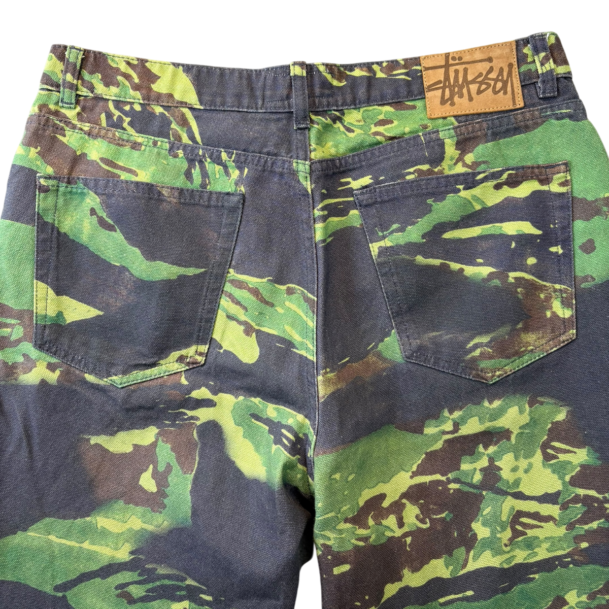 Stussy Tigris Canvas Big Ol Jeans Green
