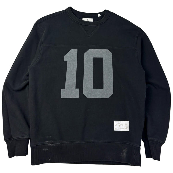 OVO Enzyme Washed Panelled Crewneck Black