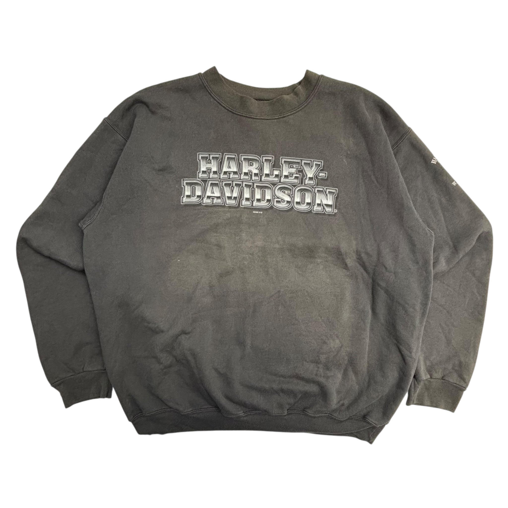 2002 Harley Davidson Crewneck Faded Black
