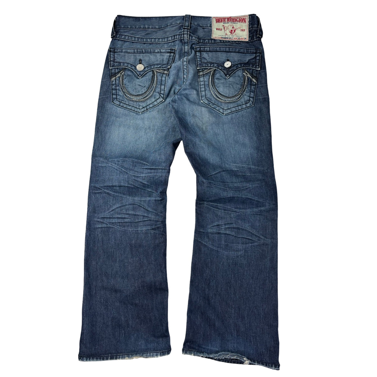 Y2K True Religion Rainbow Billy Boot Cut Jean Pant Dark Wash