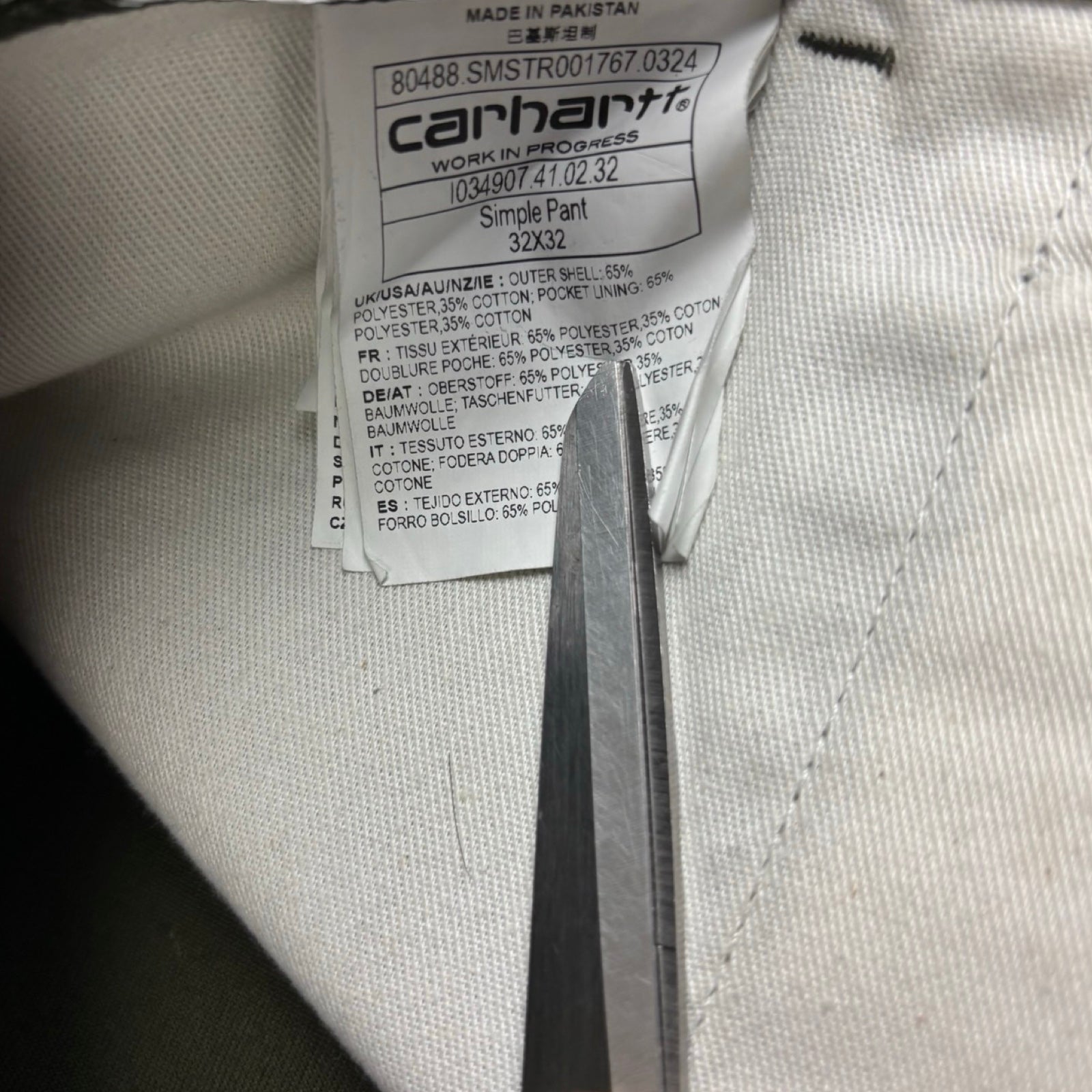 Carhartt WIP Simple Pant Bottoms Olive