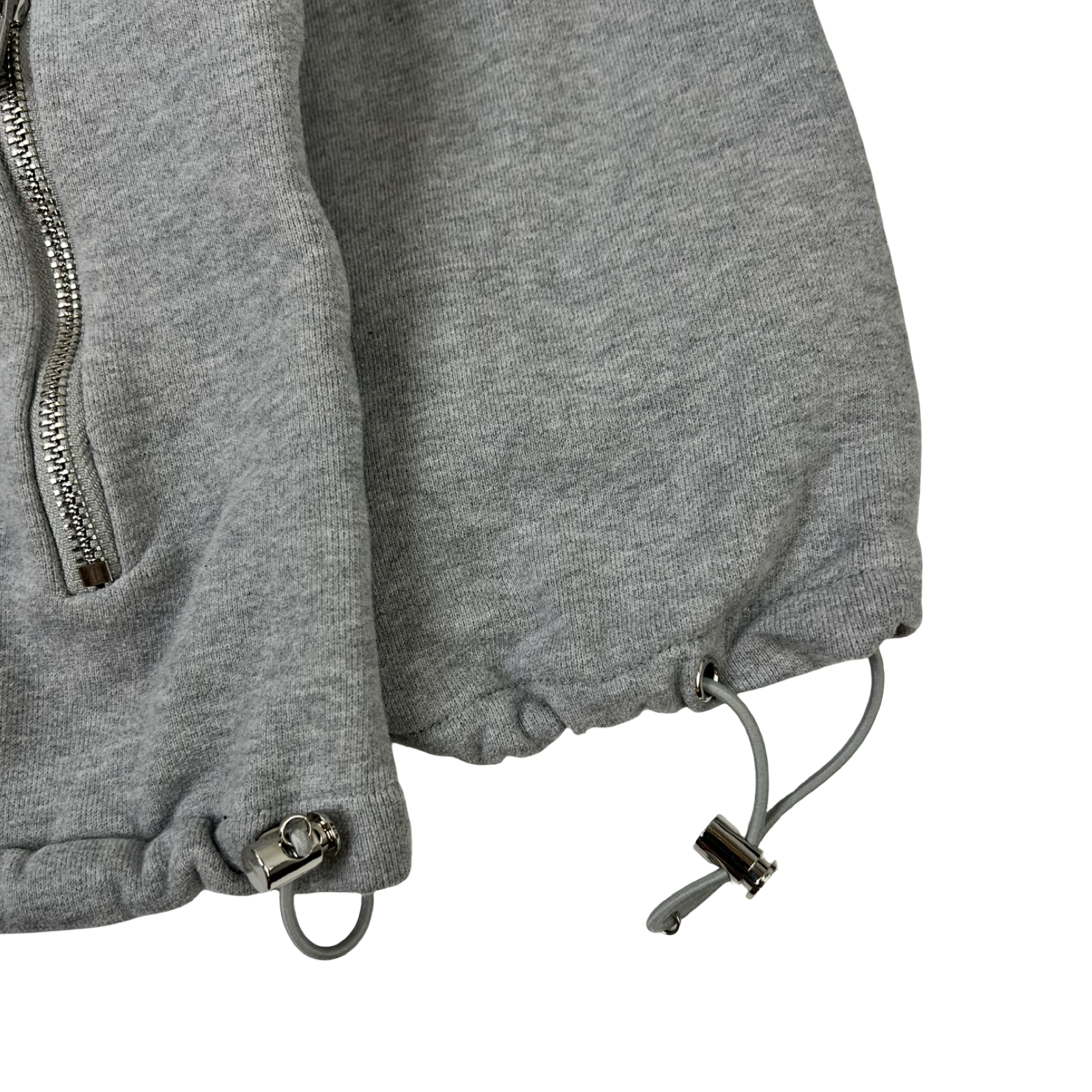 (W) Miu Miu Half-Zip Sweatshirt Grey