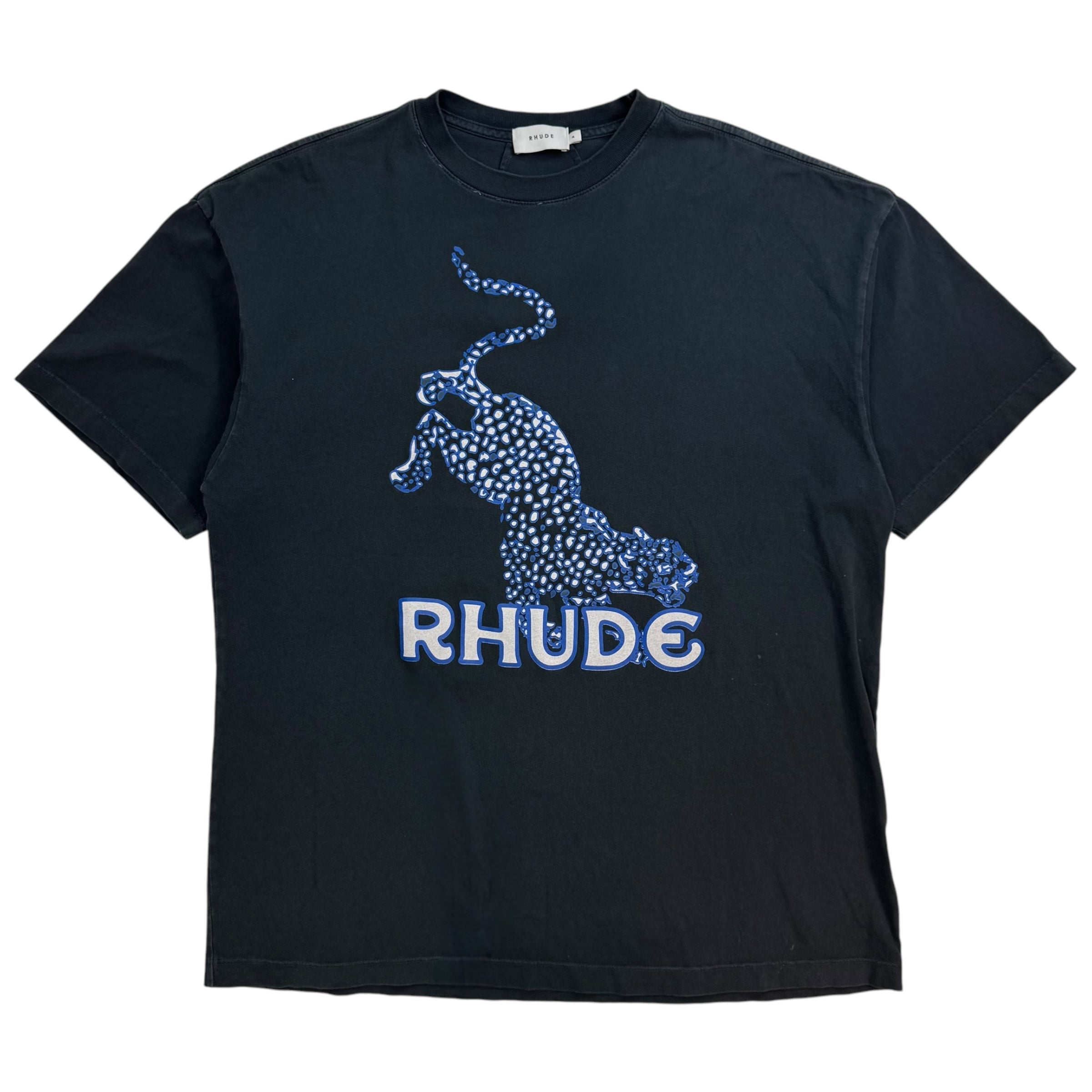 Rhude SSENSE Exclusive Leopard Tee Black