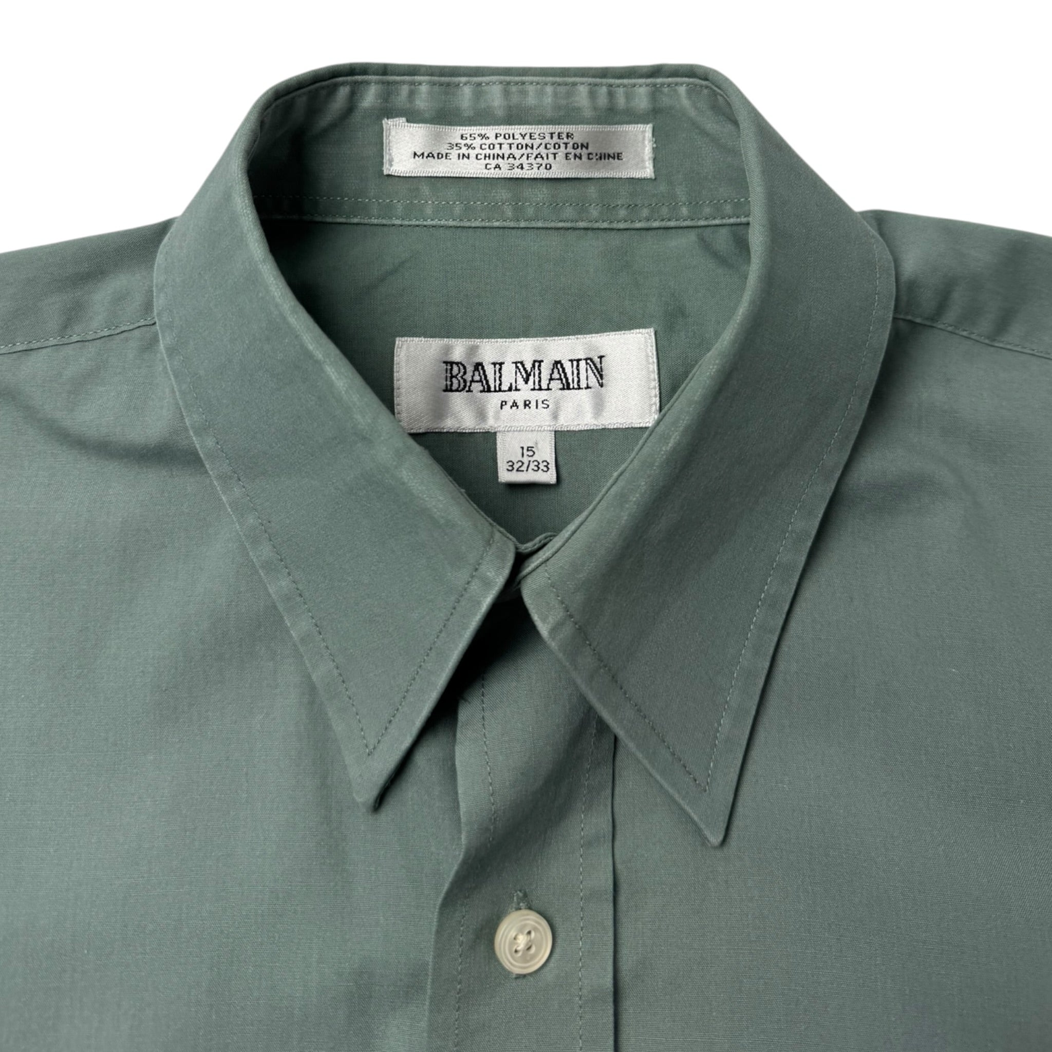 Vintage Balmain Button Up Pale Teal