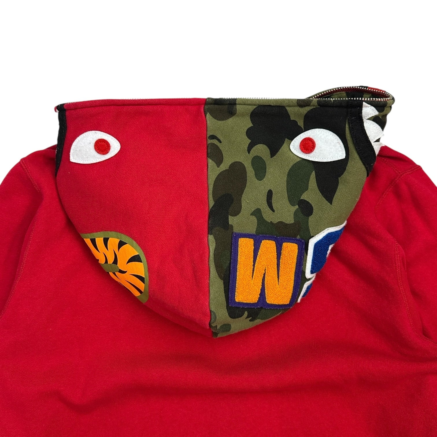 Bape Full Zip Shark Hoodie Red