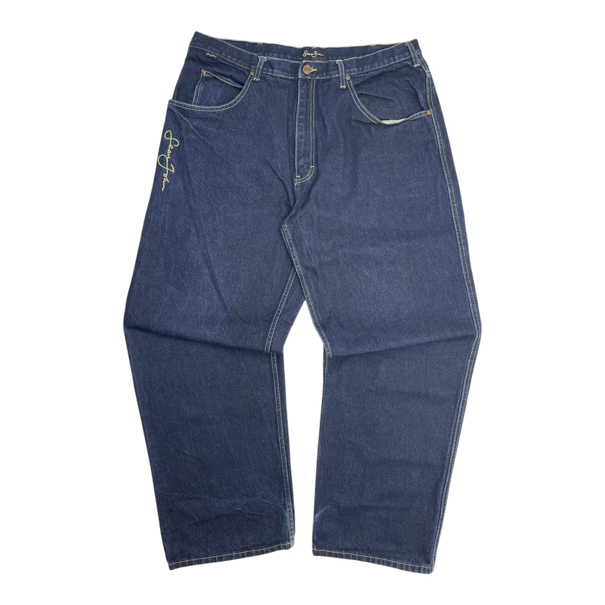 Vintage Y2K Sean John Dark Wash Denim Baggy Jeans