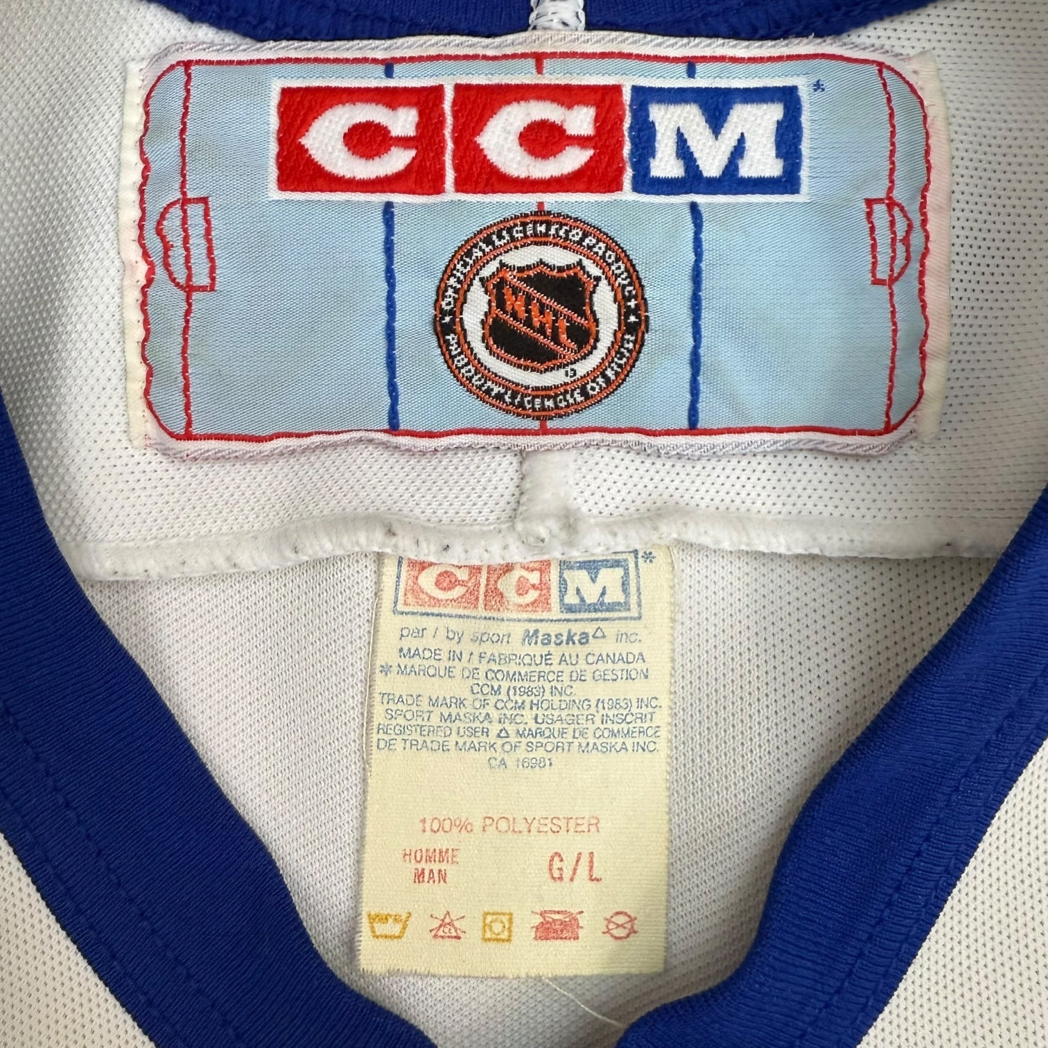 Vintage CCM Toronto Maple Leafs Away Jersey White