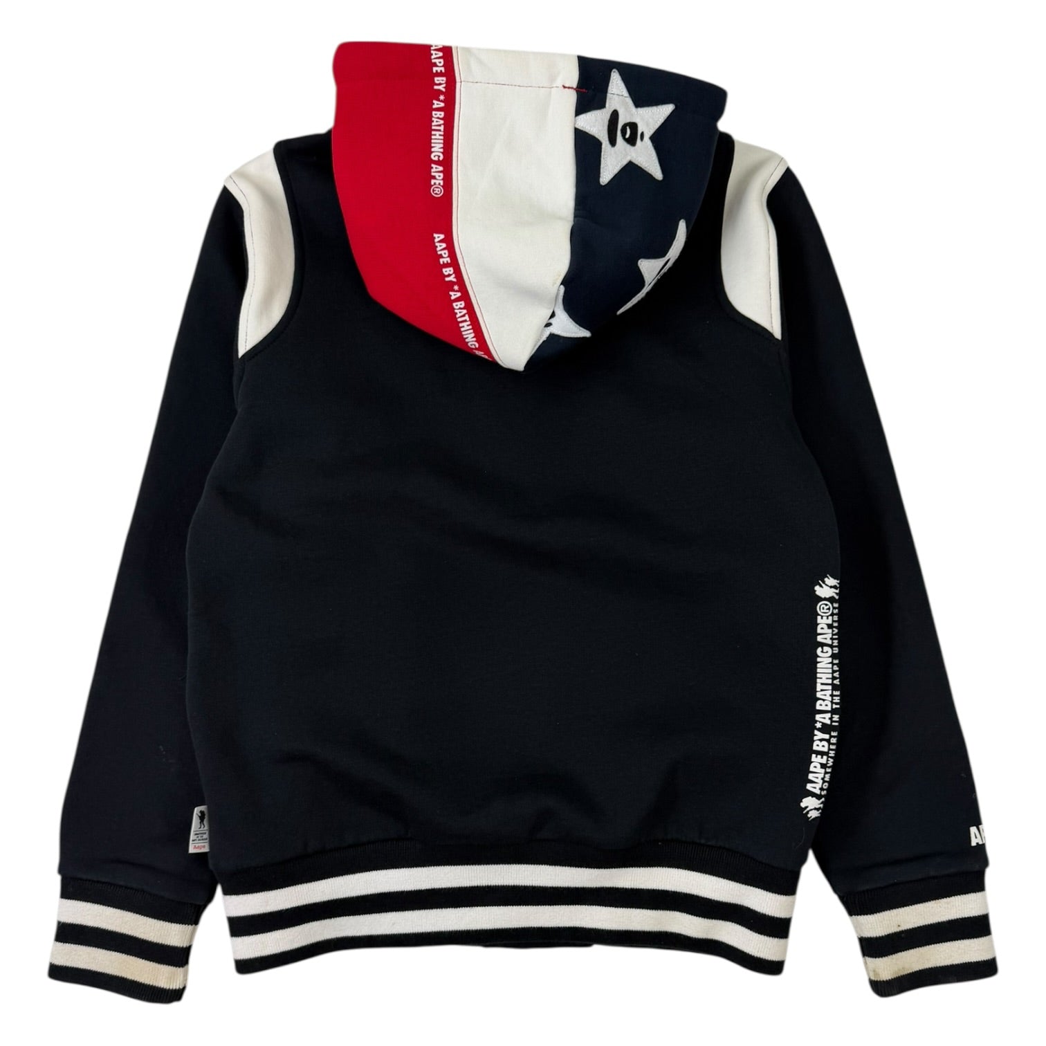 AAPE USA Varsity Hoodie Black
