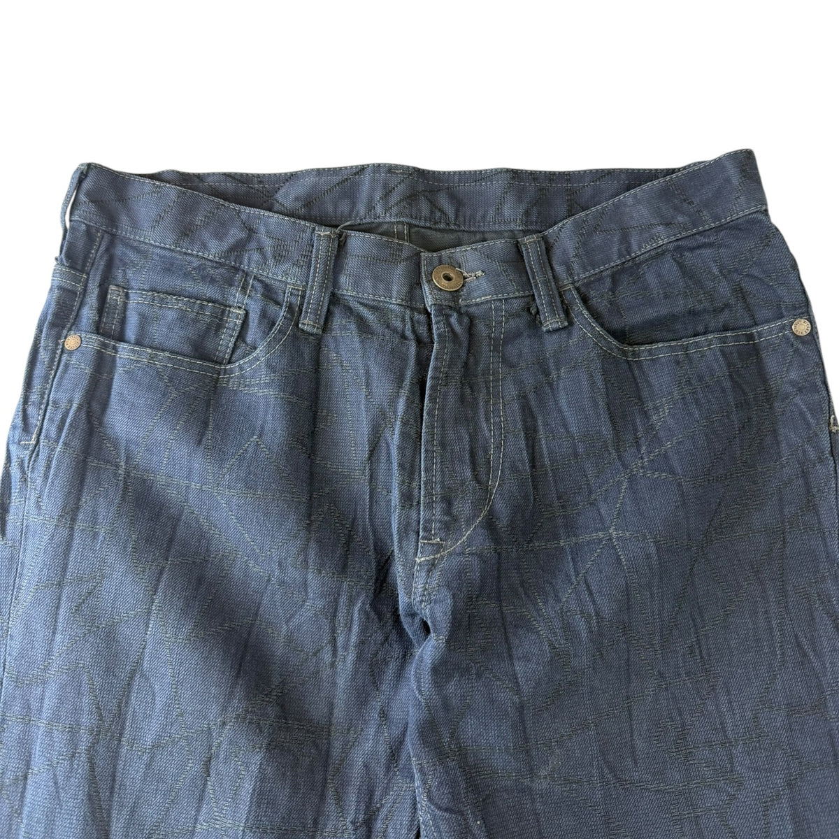 Issey Miyake Paterns Pants Navy