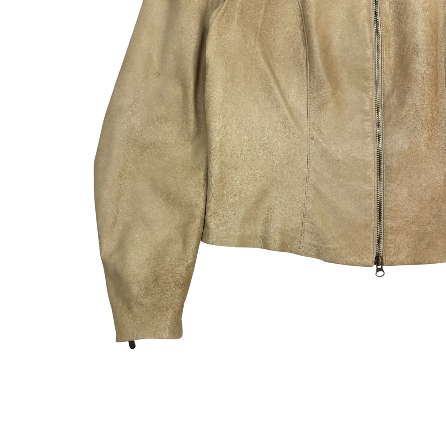 (W) Vintage Danier Leather Jacket Tan