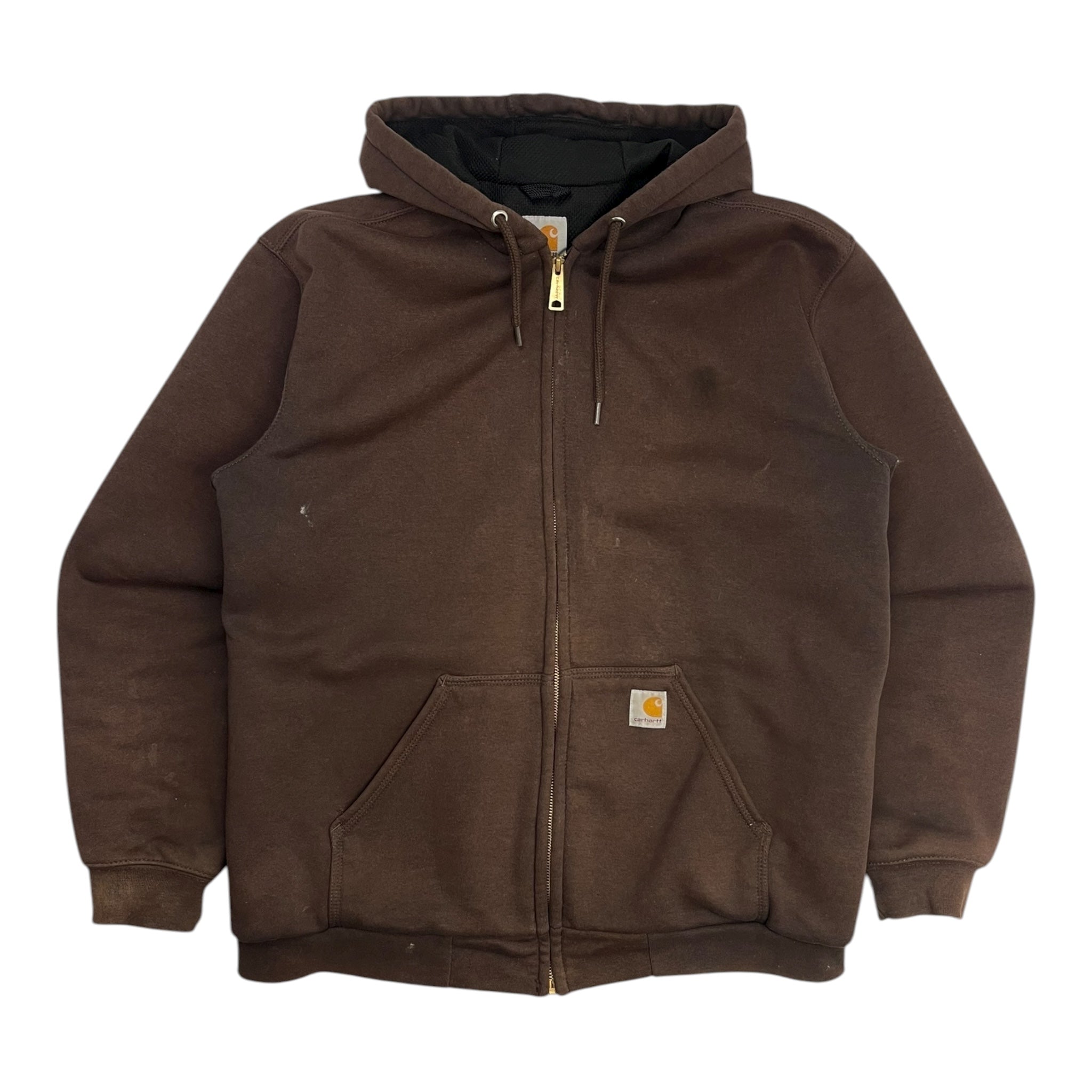 Vintage Carhartt Thermal Lined Zip-Up Hoodie Brown