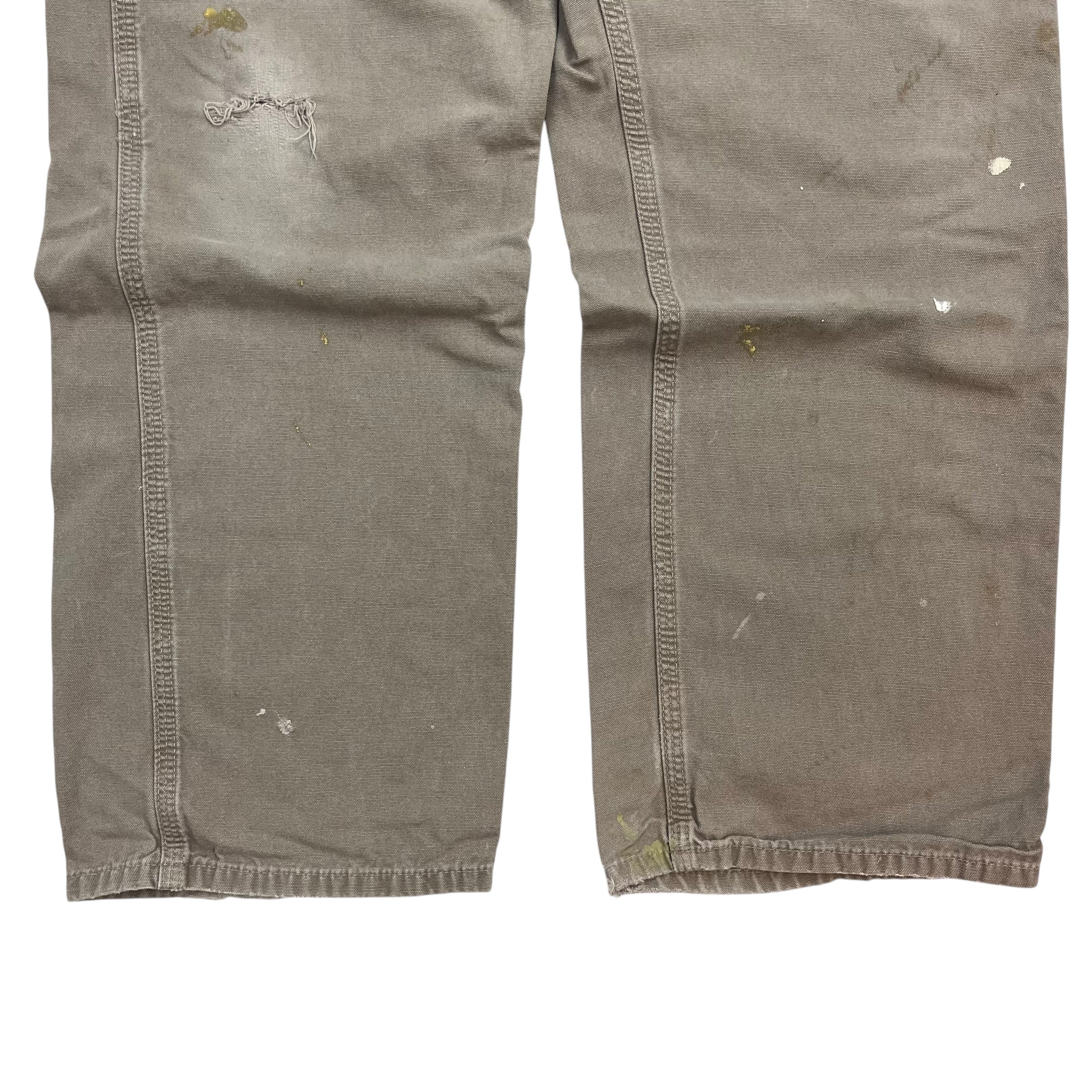 Vintage Carhartt Dungaree Pants Grey Beige