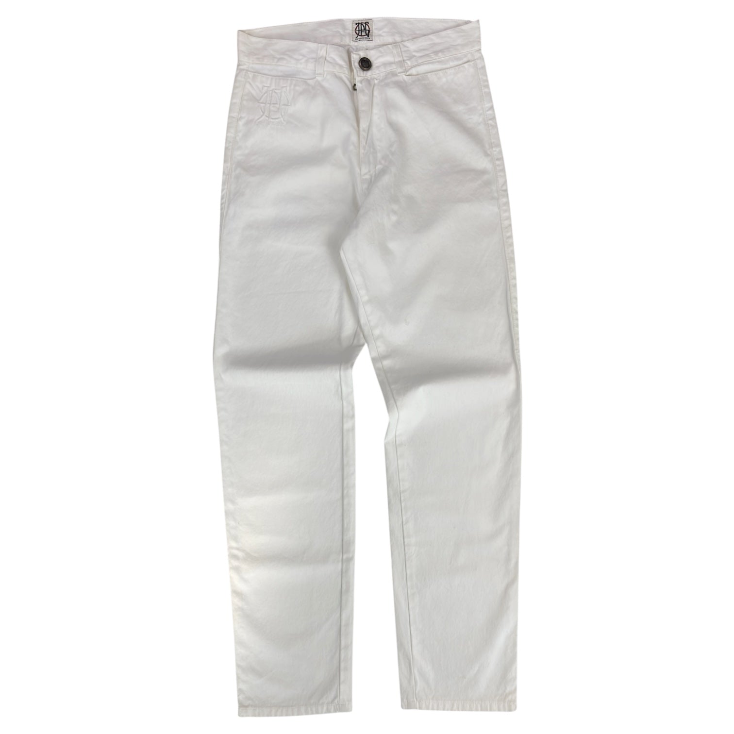 (W) Vintage Jean Paul Gaultier High Waisted Pants White