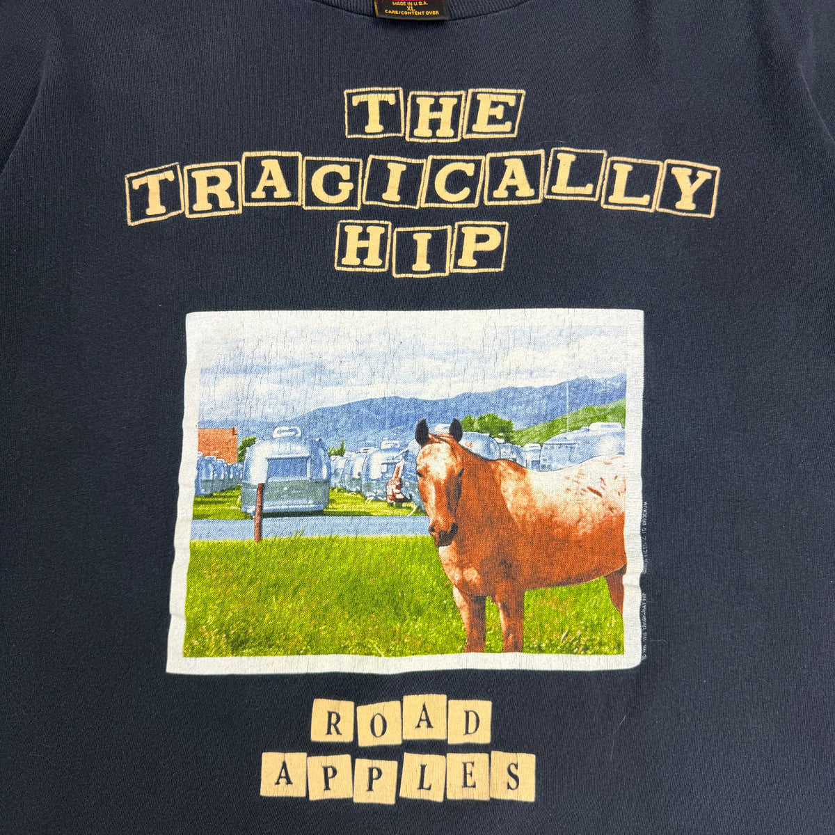 1991 The Tragically Hip Road Apples Tee Faded Black