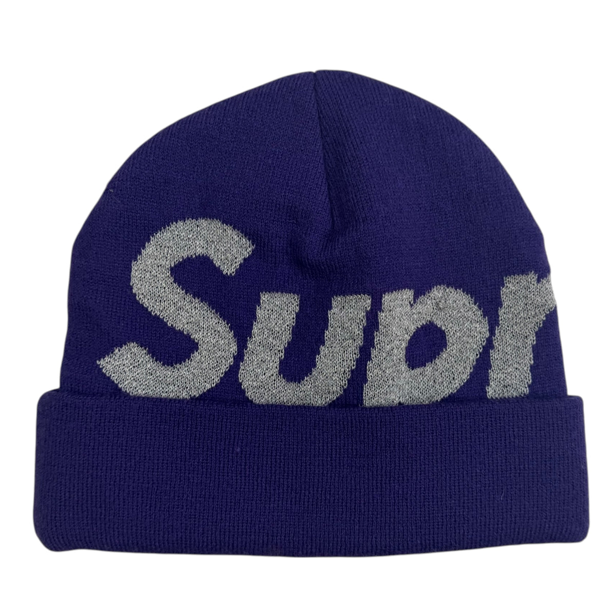 Supreme Big Logo Beanie Purple