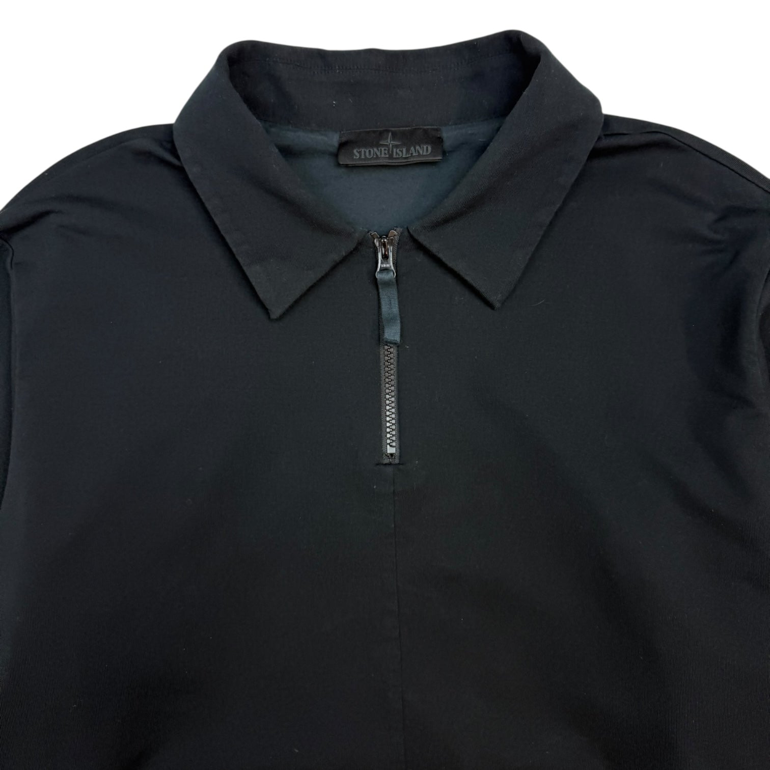 Stone Island Ghost Quarter Zip Long Sleeve Black