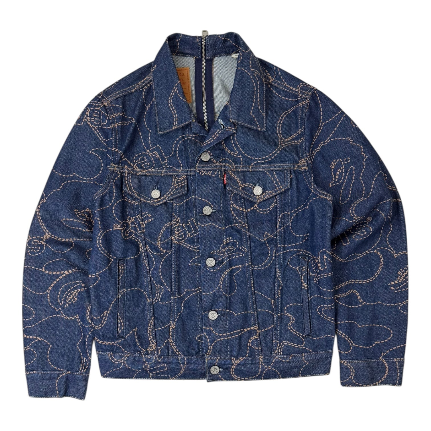 BAPE x Levi's Camo Trucker Jacket Indigo