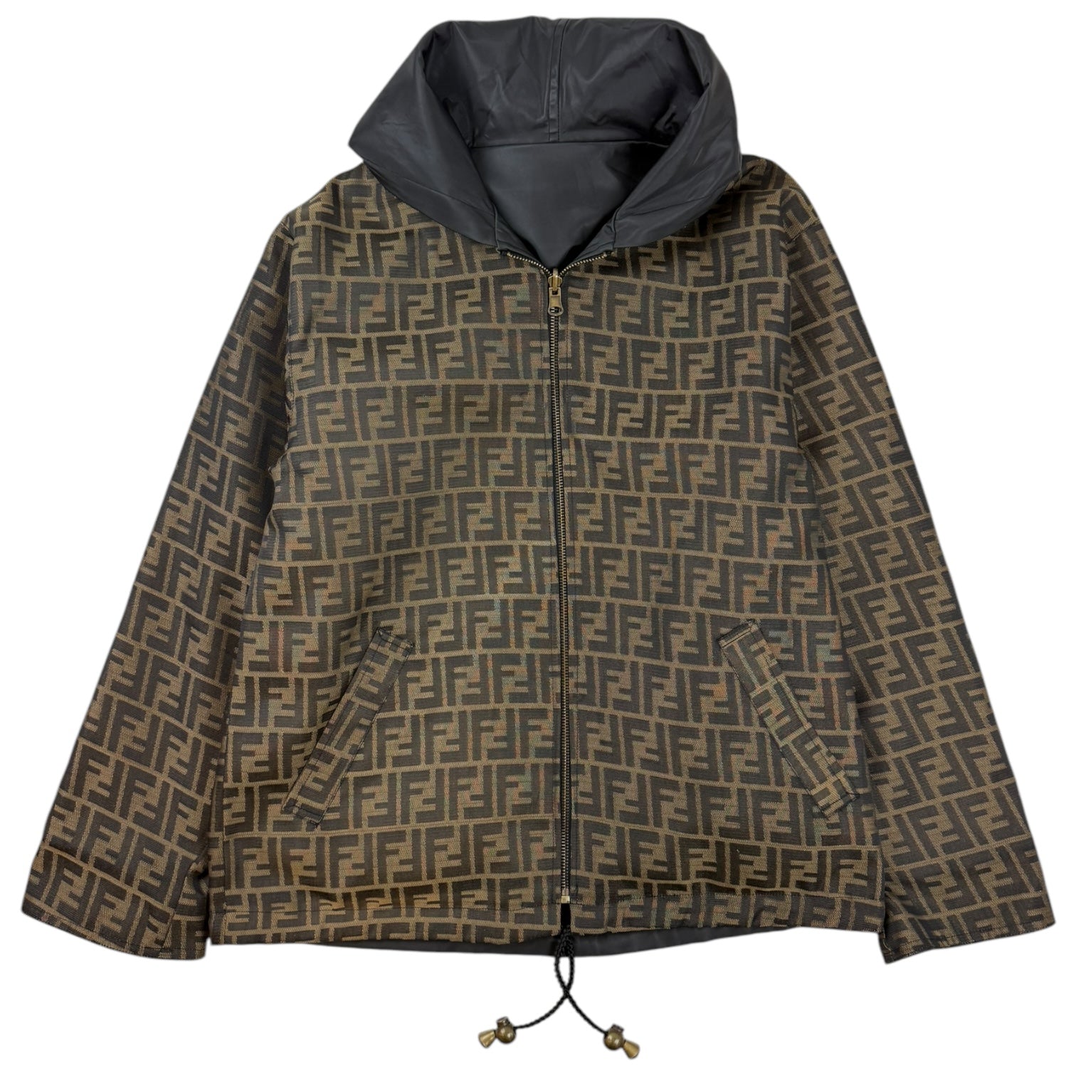 Fendi Monogram Reversible Hooded Jacket