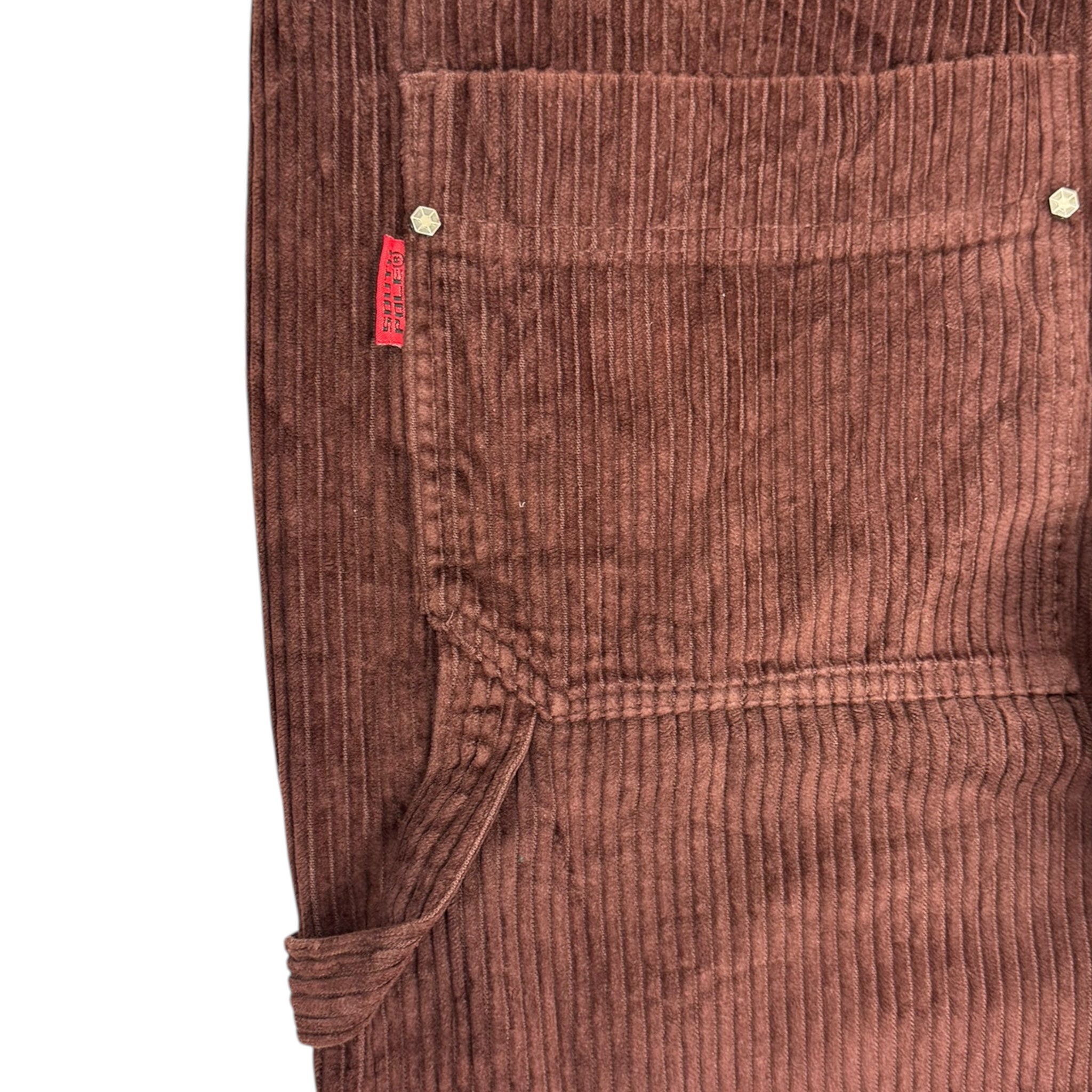 Y2K South Pole Cord Pants Burgundy