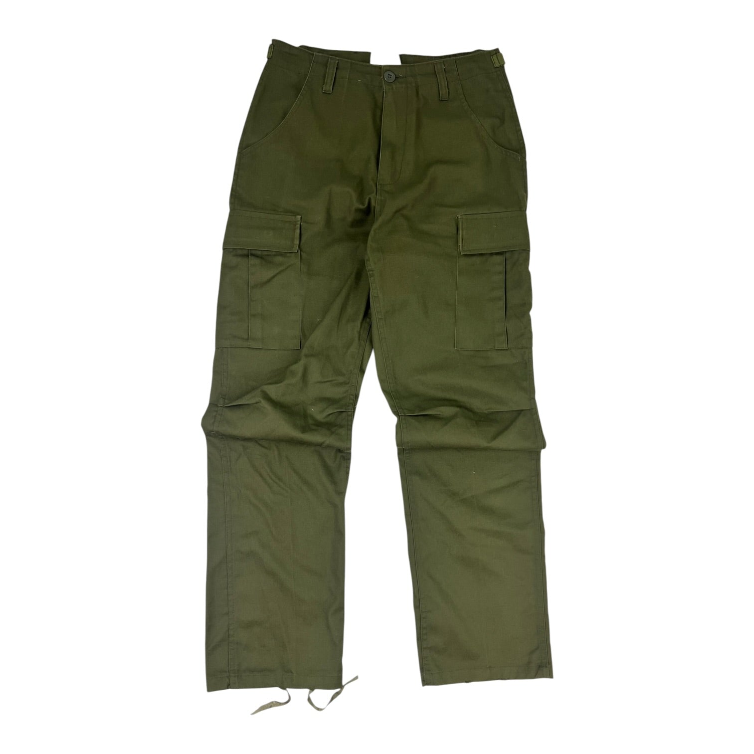 Military Fatigue Cargo Pants Side Pockets Olive