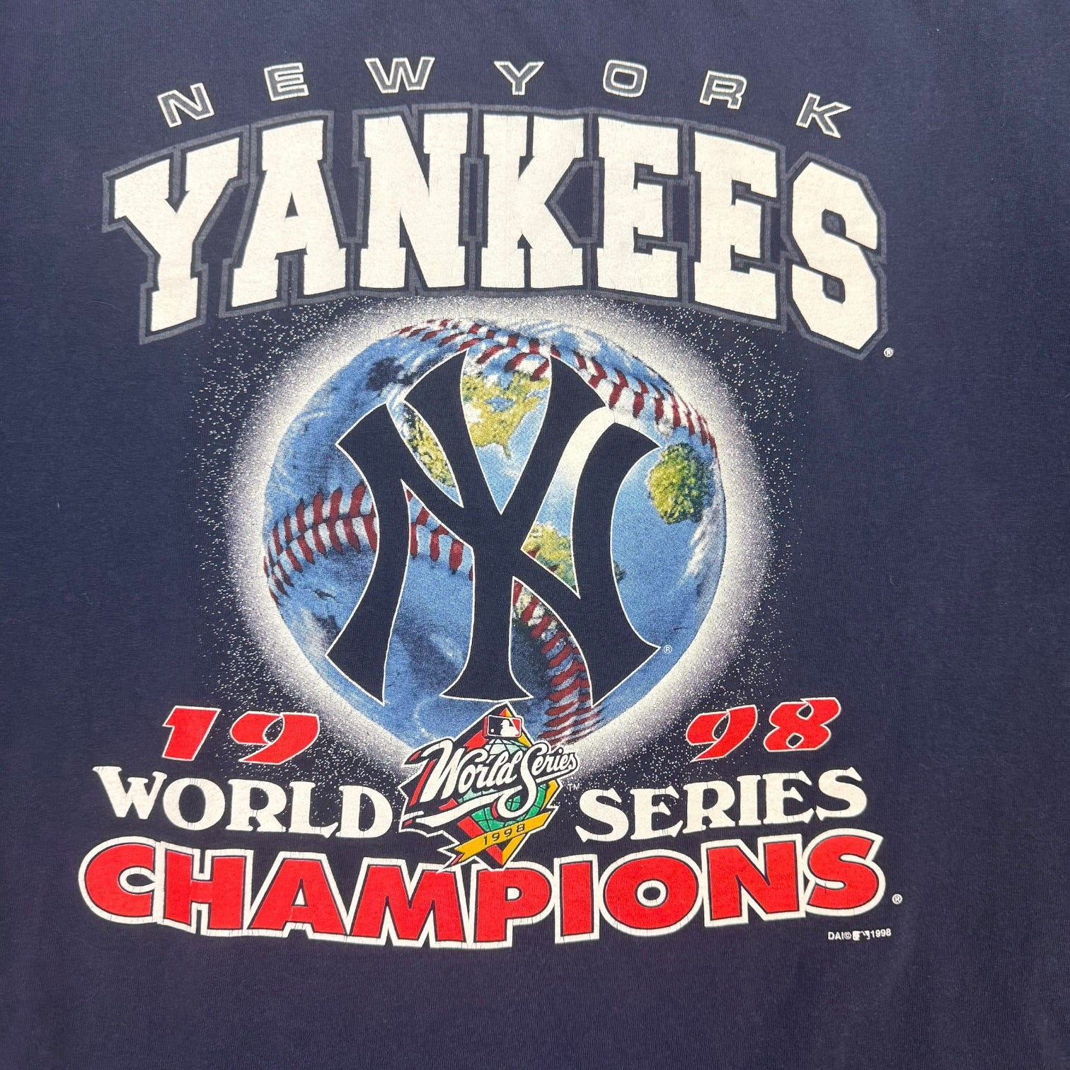 1998 New York Yankees World Series Champs Tee Navy Blue