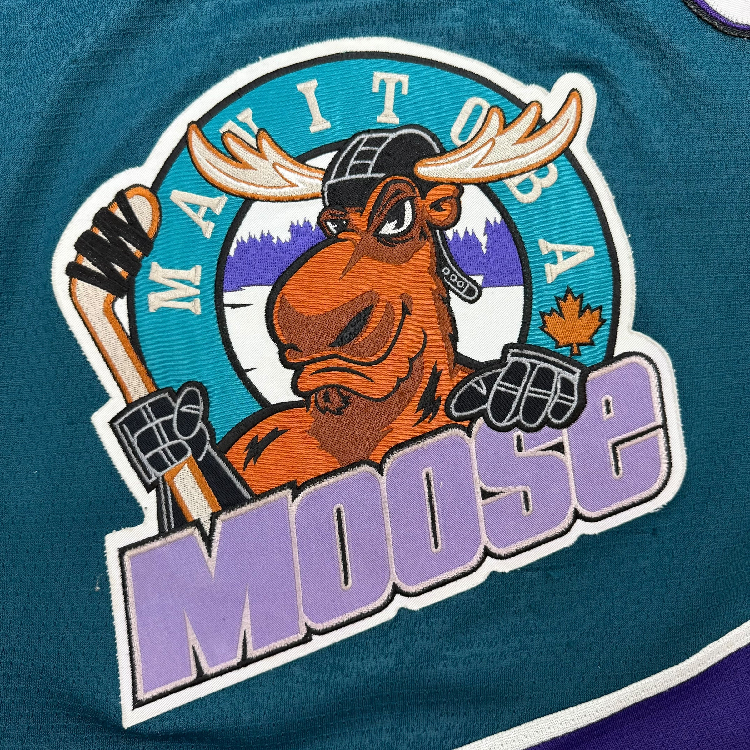 Vintage Bauer Manitoba Moose Jersey Green