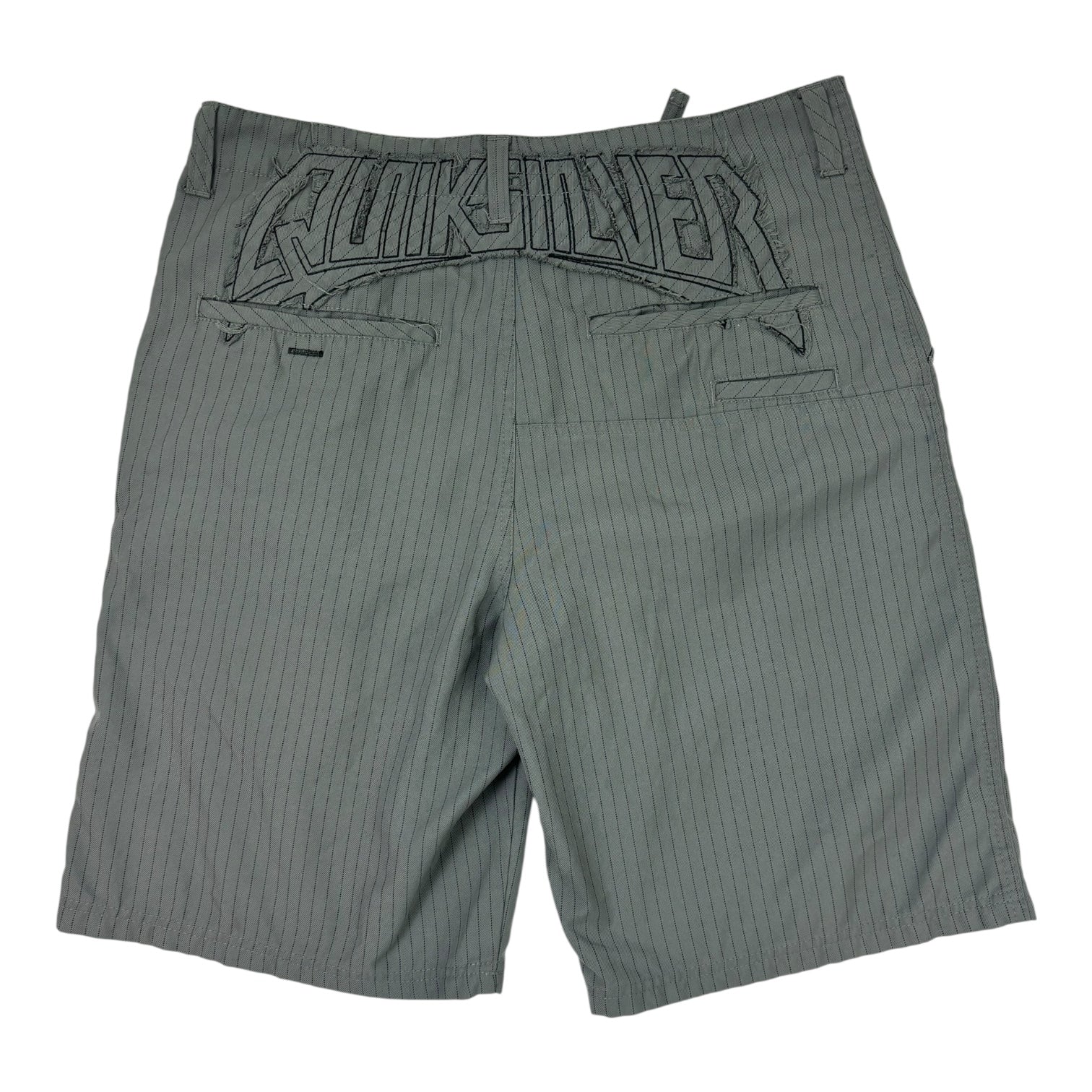 Vintage Quicksilver Pinstripe Shorts Grey