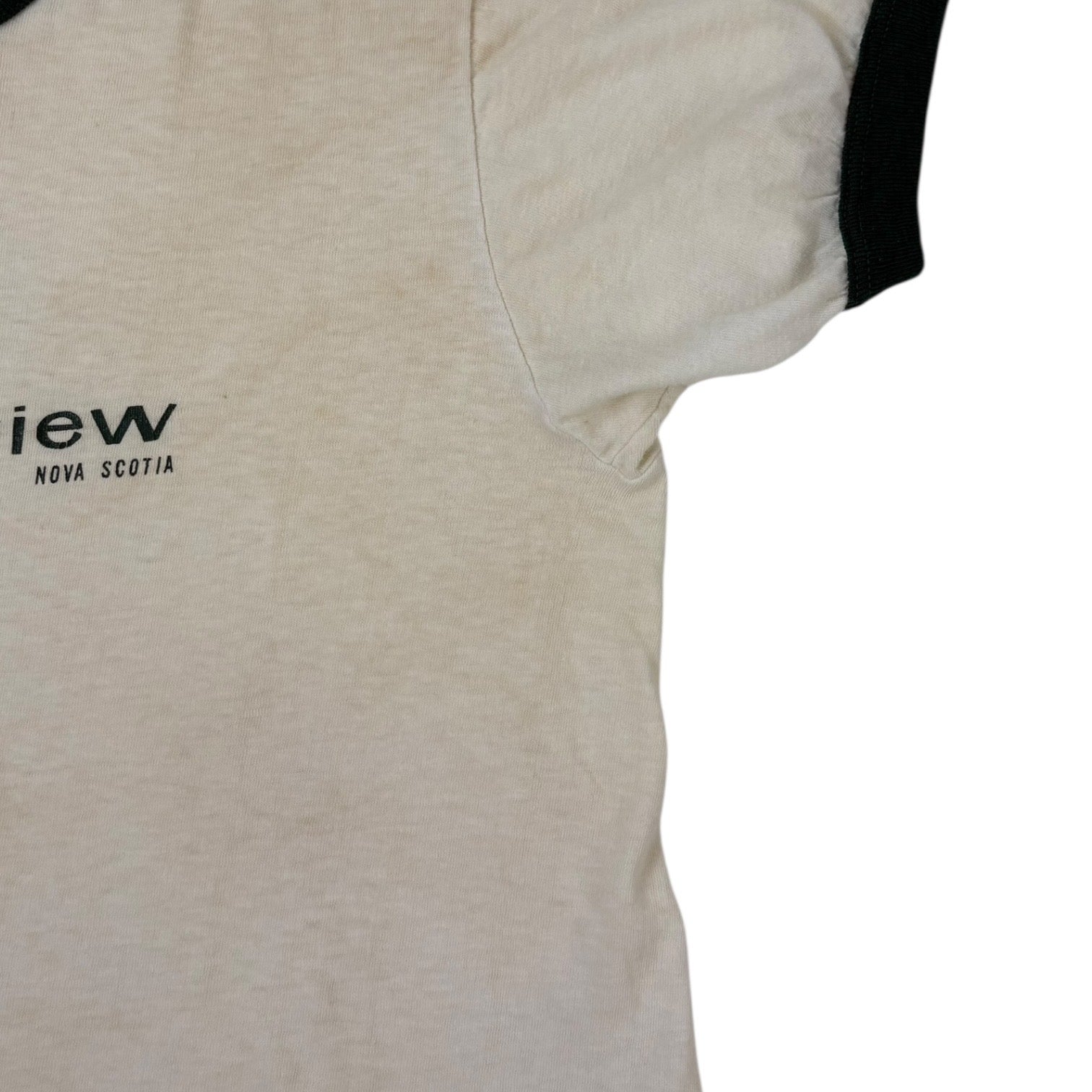 Vintage Ringer “Harbour View” Nova Scotia T-Shirt White