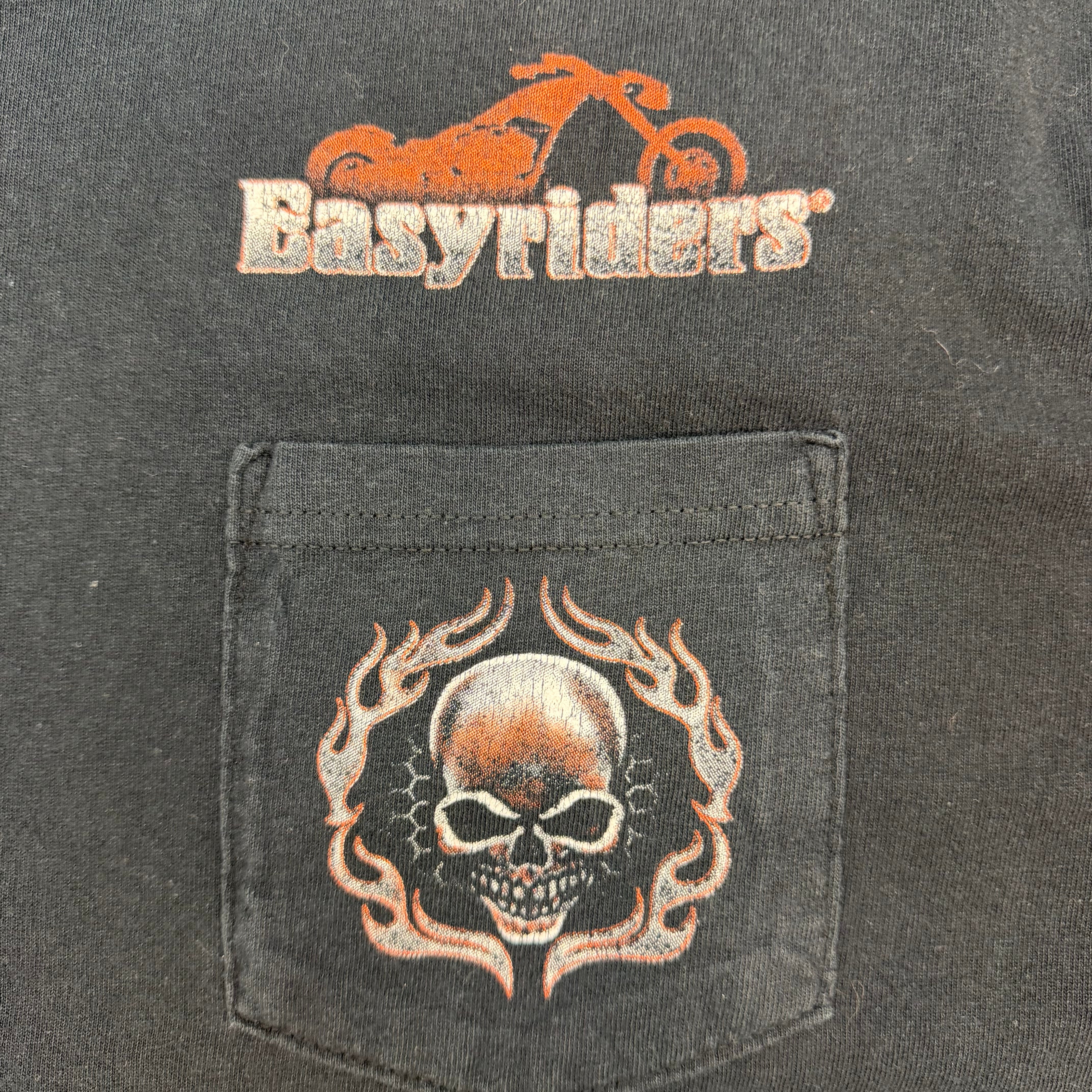 Vintage Easyriders Flaming Skull Longsleeve Black